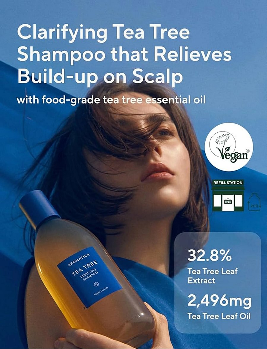 Aromatica - Tea tree Purifying Shampoo - Šampoon - clear - 4