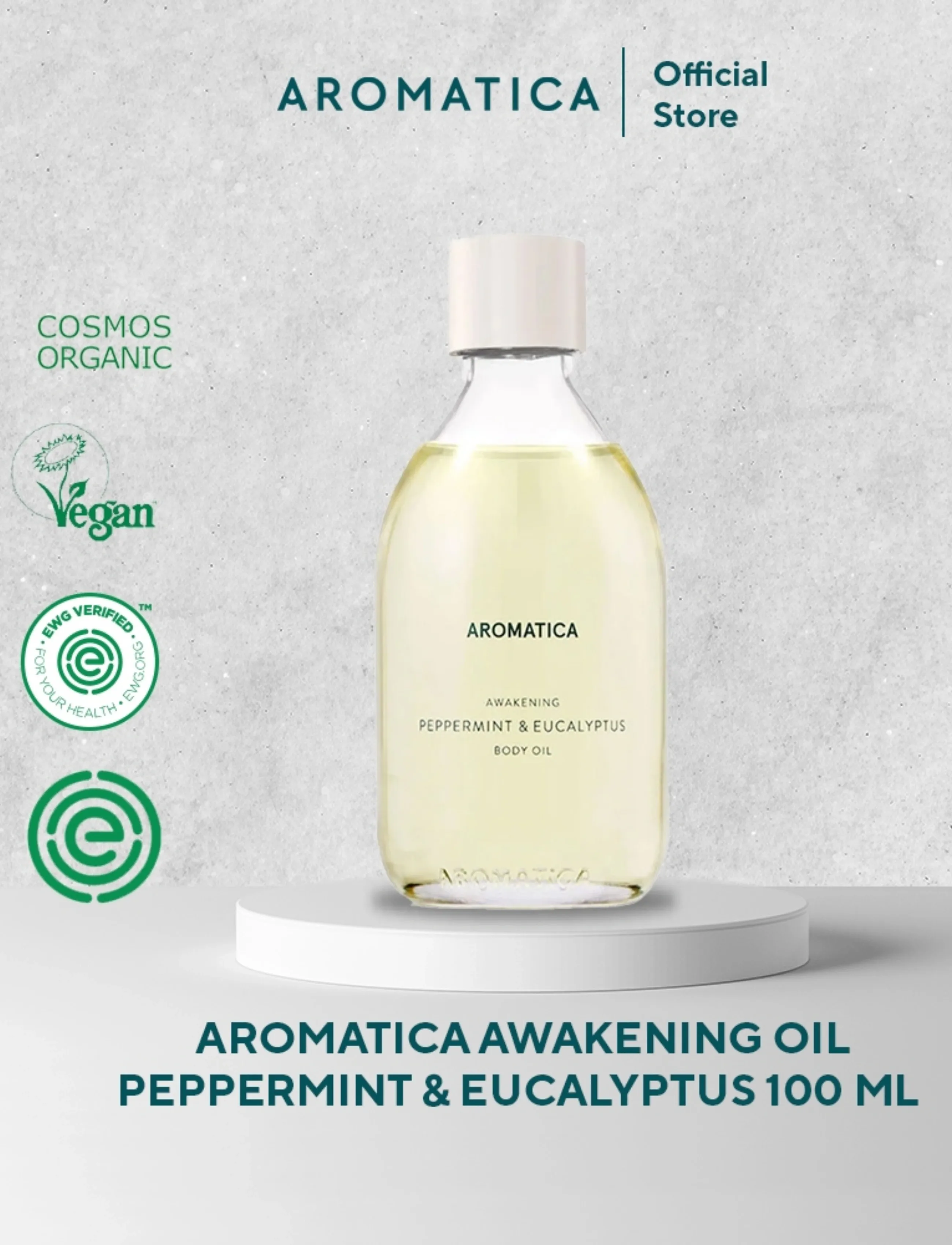 Aromatica - Awakening Body Oil Peppermint & Eucalyptus - resestorlekar & kits - clear - 2