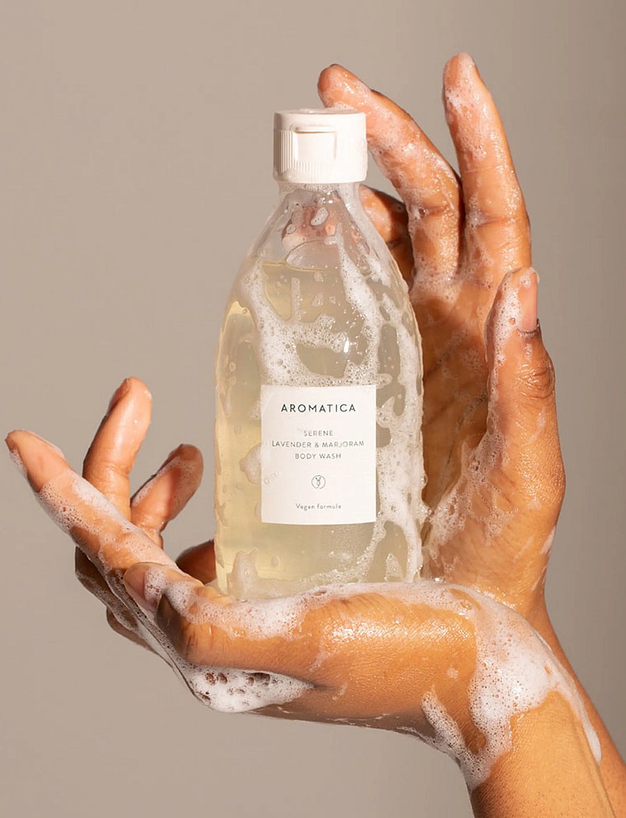 Aromatica - Serene Body Wash Lavender & Marjoram - dušigeelid ja õlid - clear - 0