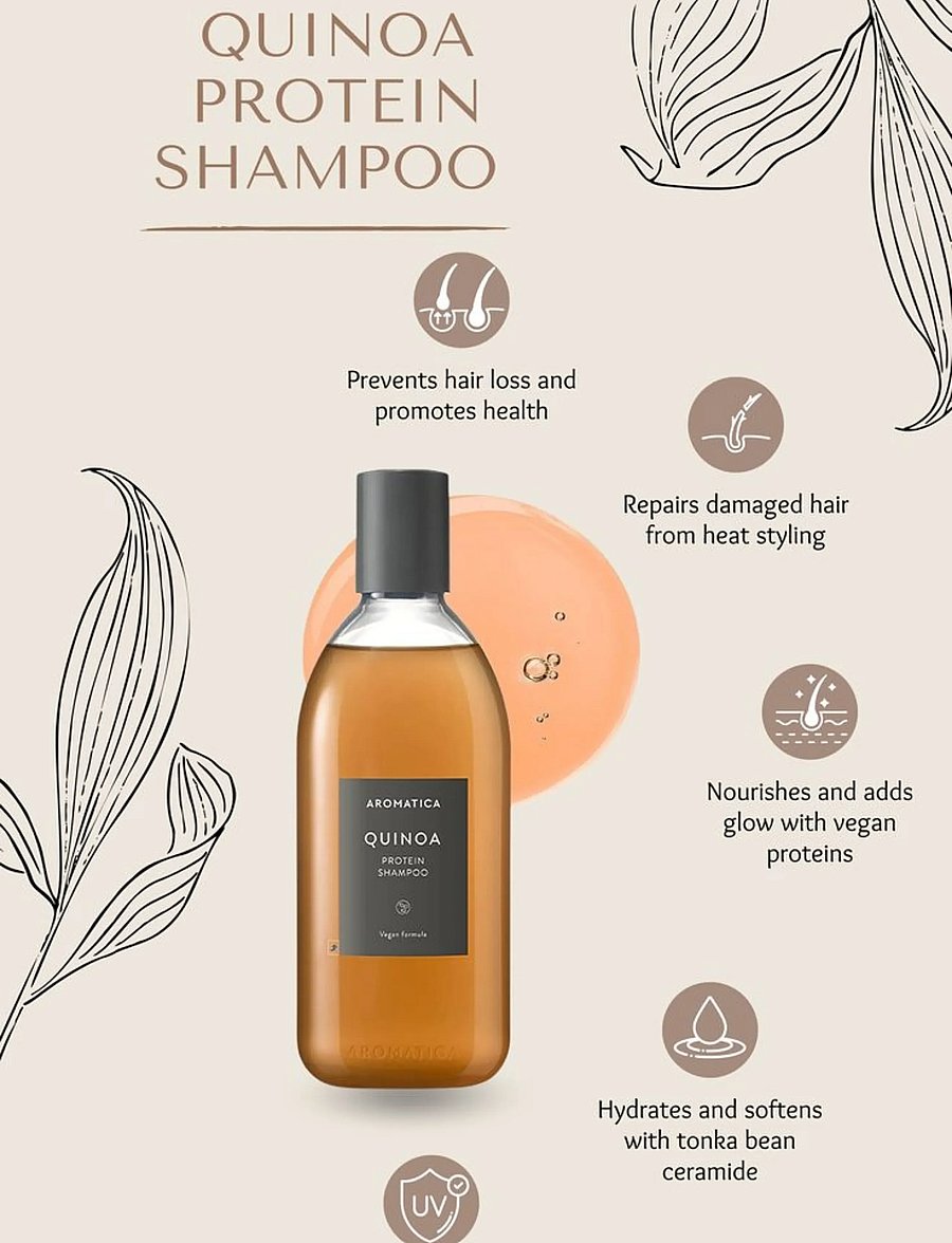 Aromatica - Quinoa Protein Shampoo - Šampoon - clear - 2
