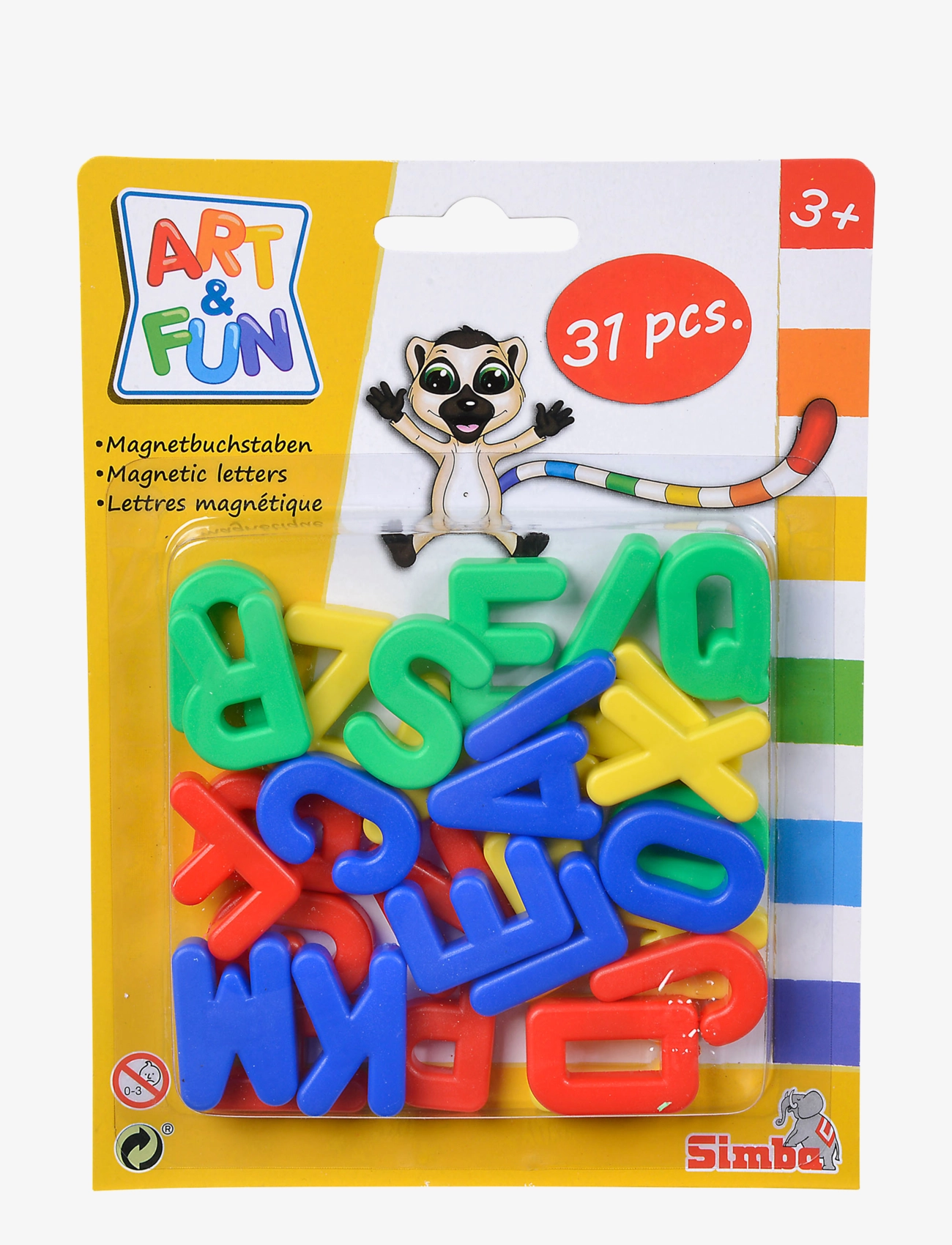 Art & Fun Art & Fun Magnetiska Bokstäver - Pussel & Spel - MULTI COLOURED / multi