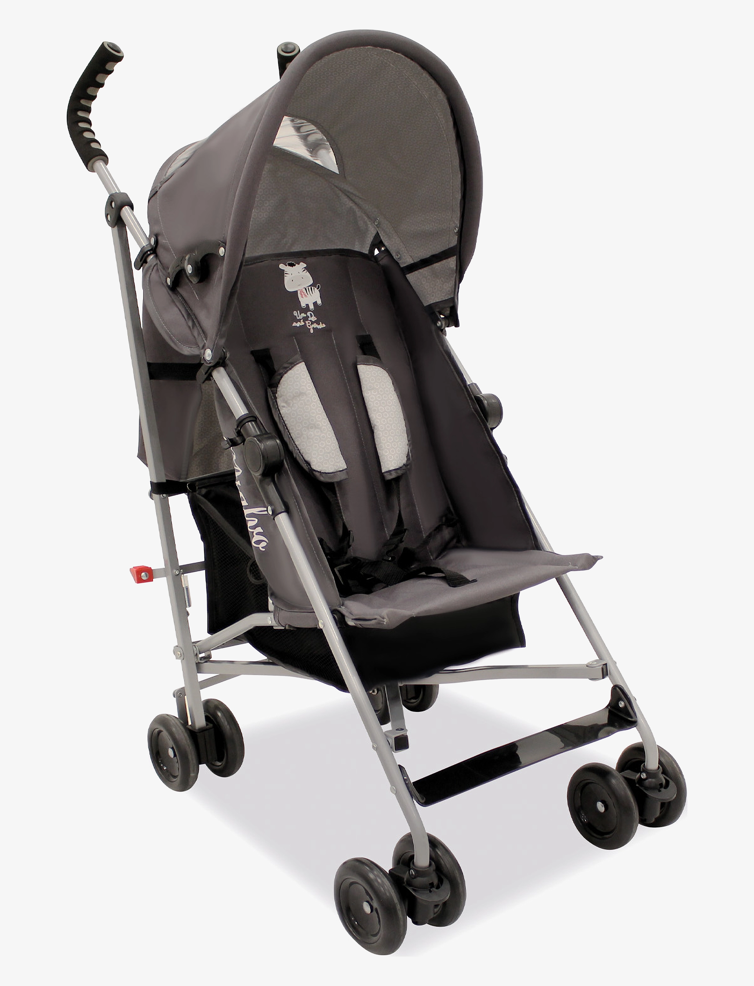 ASALVO Asalvo Pushchair Yolo, Zebra Grau - 99X 74X 44 - Kinder