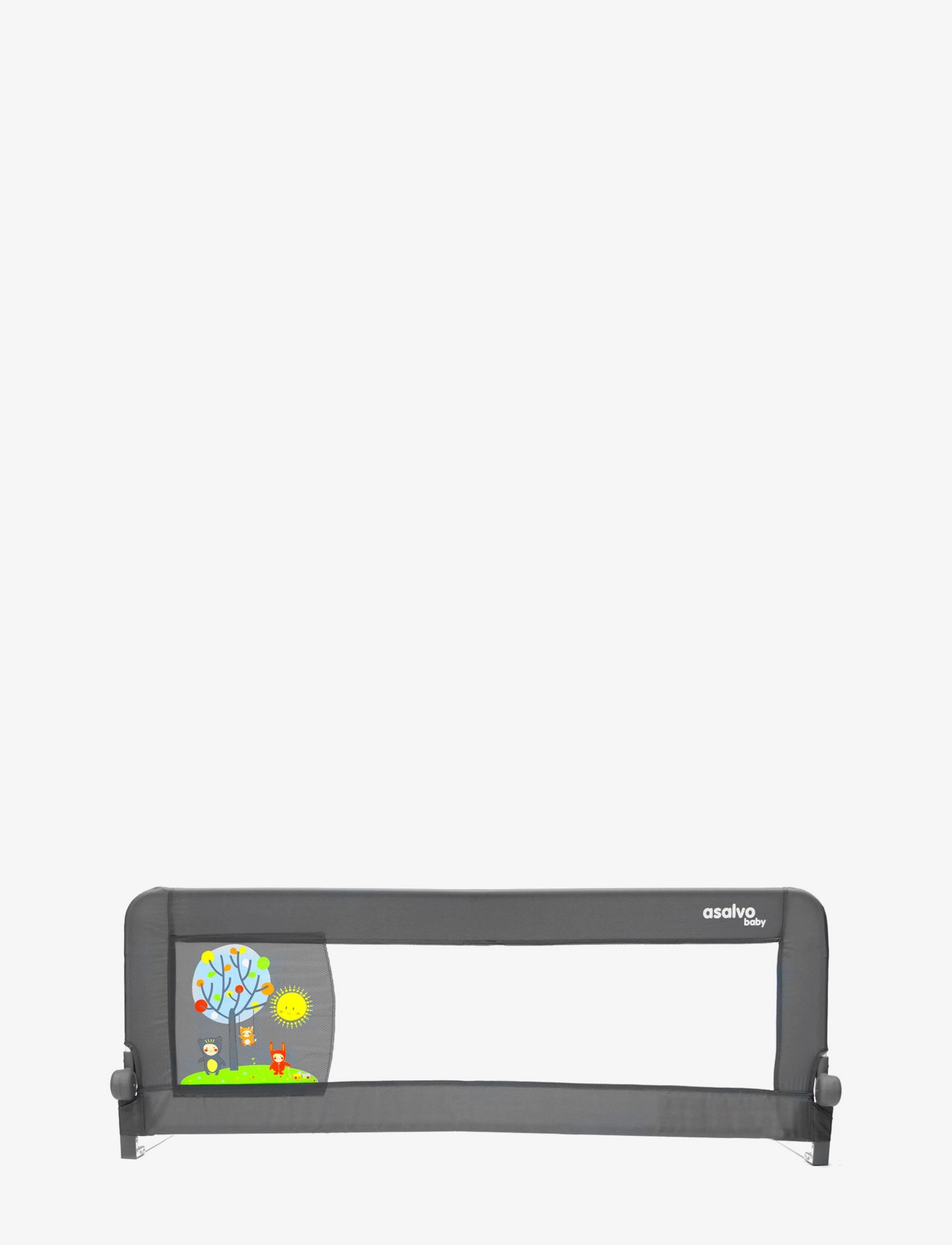 ASALVO Asalvo Bed Guard 2-In-1, Animals Grau - 57X 150X 120 - Kinder