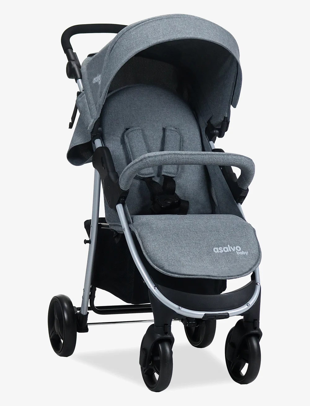 Asalvo - Asalvo Pushchair Paris, Grey - kinderwagen - grey - 0