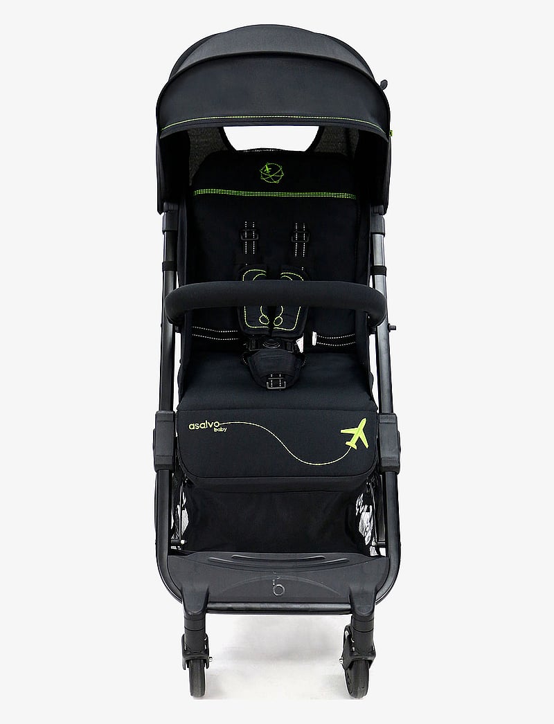 Asalvo - Asalvo Stroller Flight Travel+, Black/Green - black-green - 1