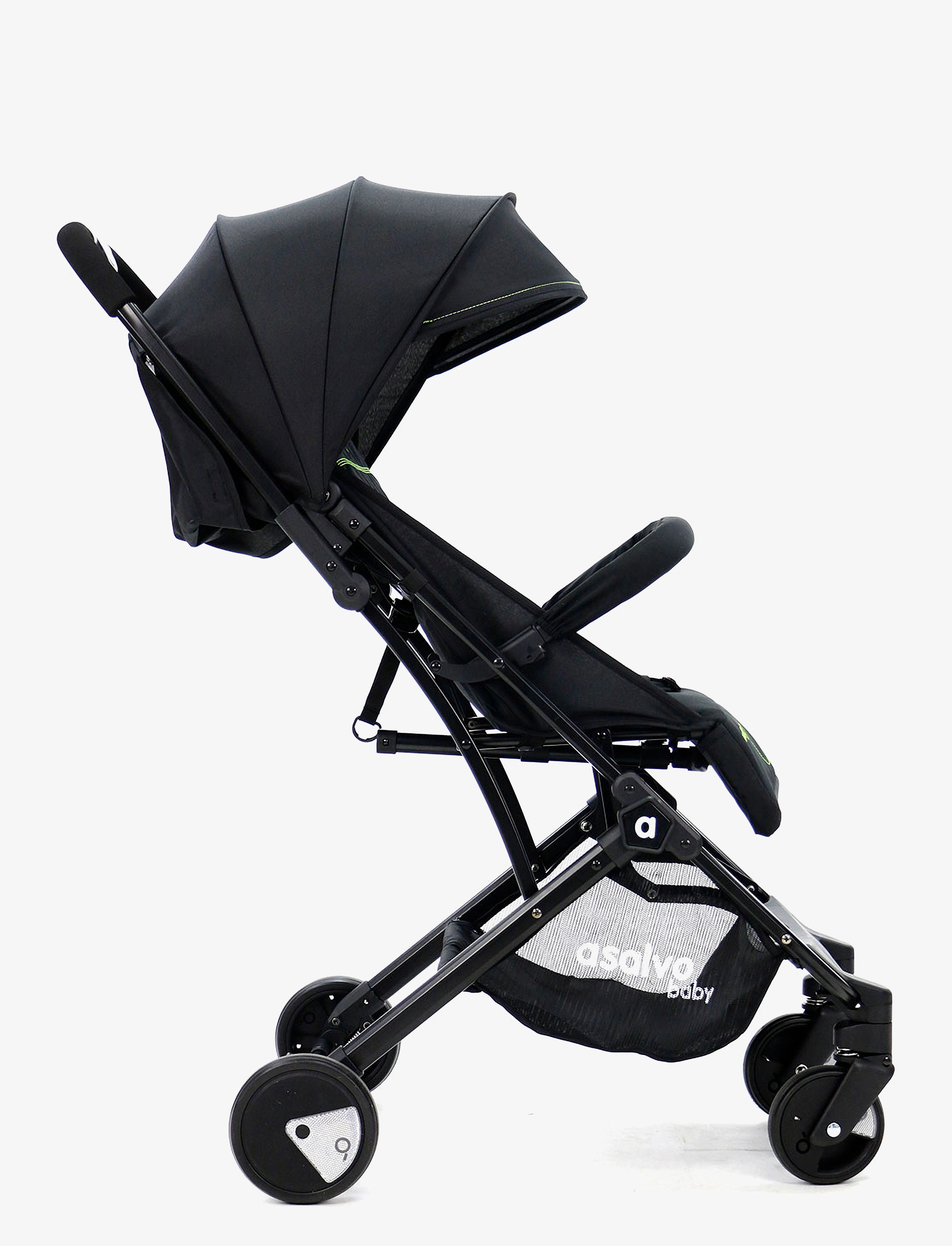 Asalvo - Asalvo Stroller Flight Travel+, Black/Green - black-green - 3