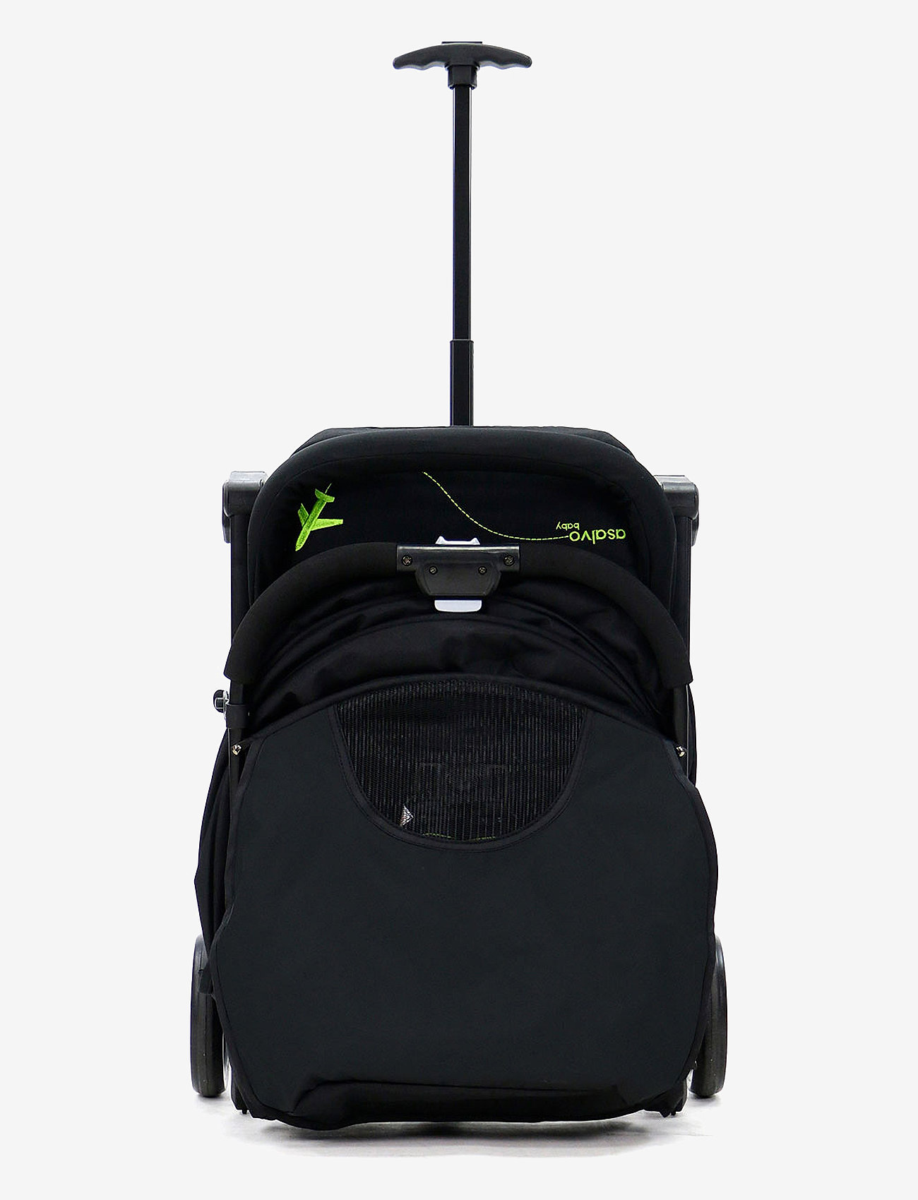 Asalvo - Asalvo Stroller Flight Travel+, Black/Green - black-green - 5