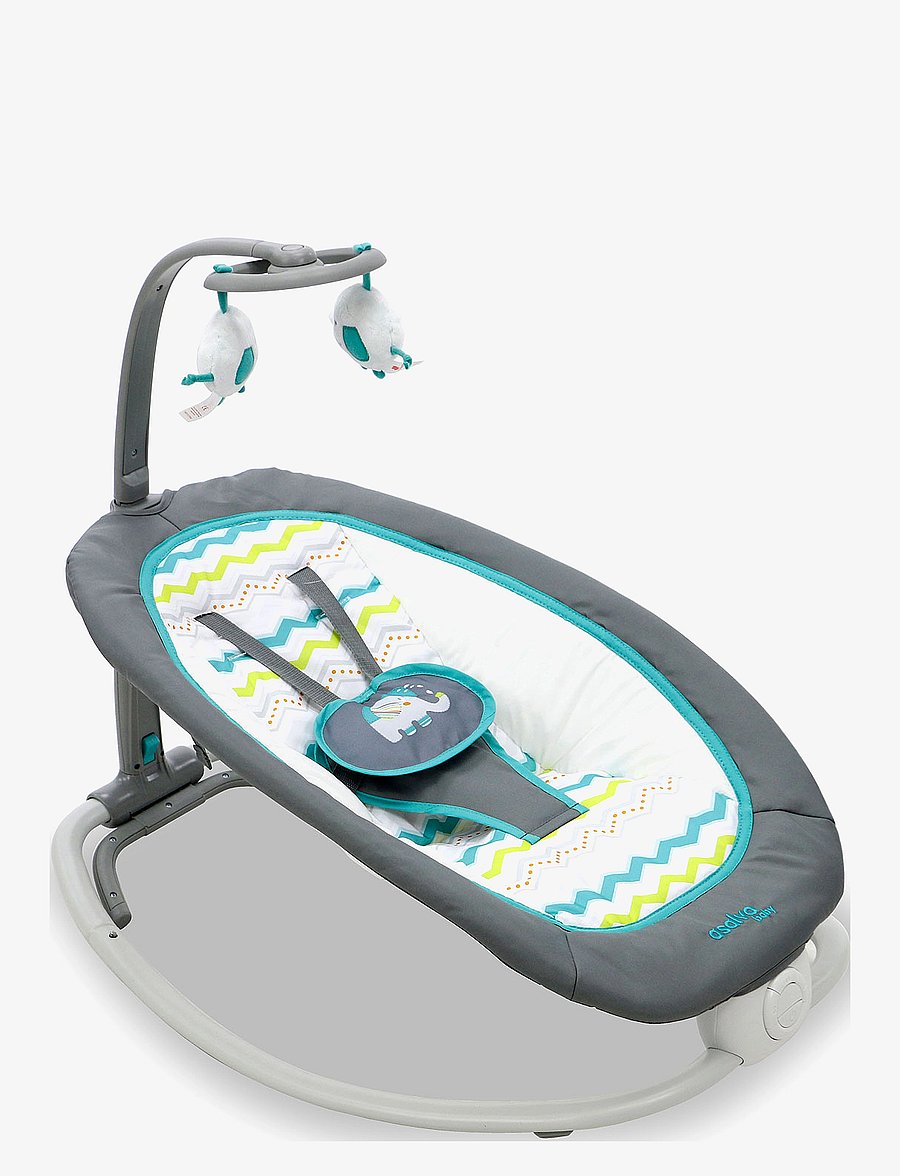 Asalvo - Asalvo Baby Bouncer Fold Elephant, Aqua - lapsed - aqua - 1