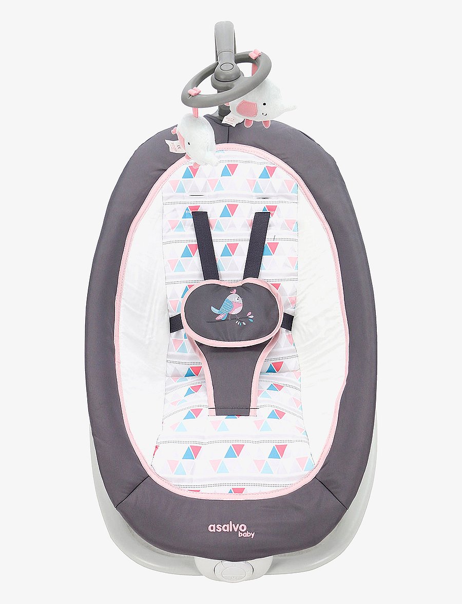 Asalvo - Asalvo Baby Bouncer Fold Birds, Pink - lapsed - pink - 0