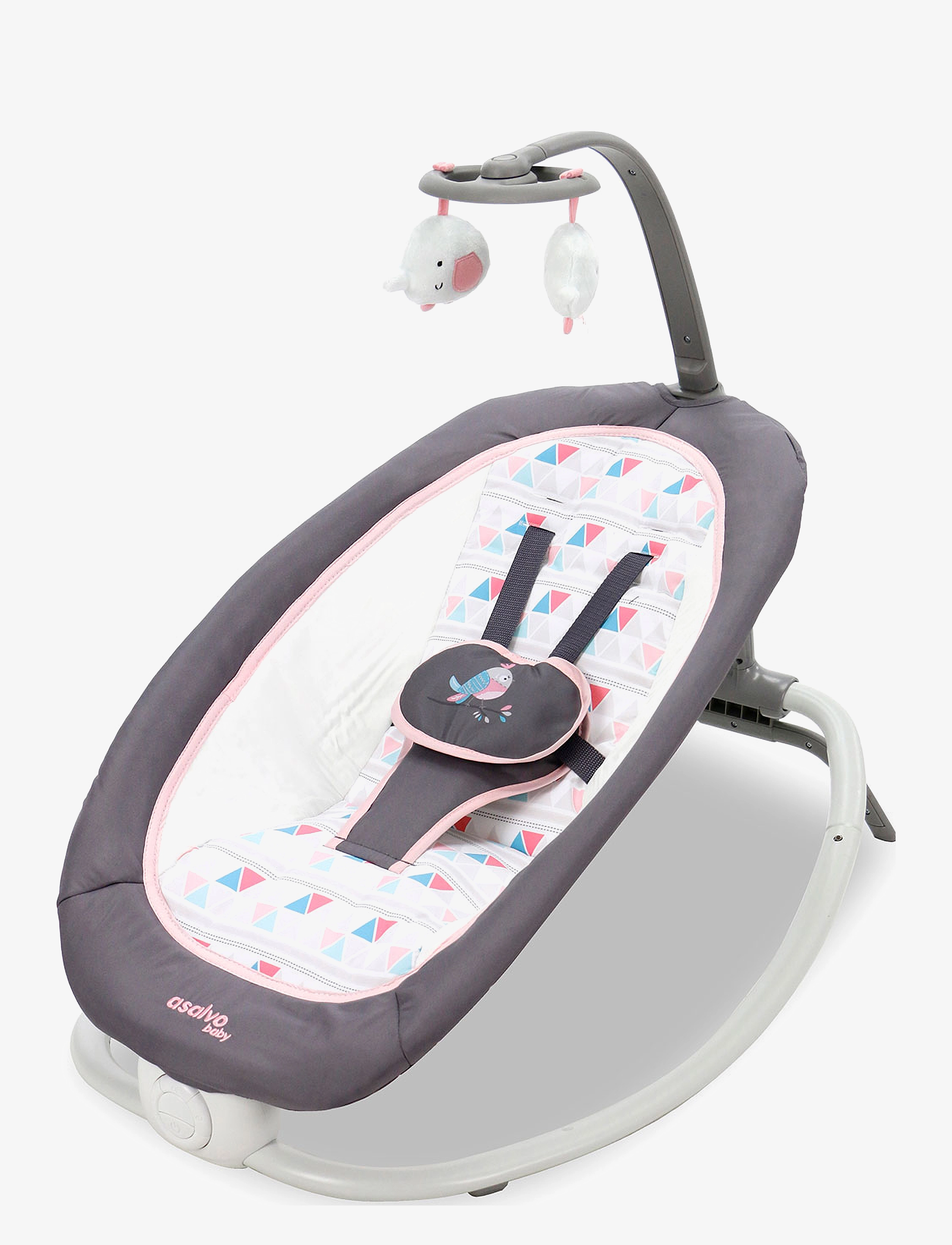 Asalvo - Asalvo Baby Bouncer Fold Birds, Pink - børn - pink - 1