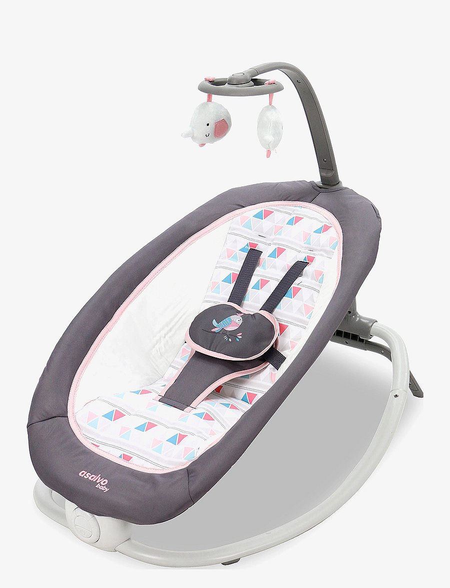Asalvo - Asalvo Baby Bouncer Fold Birds, Pink - lapsed - pink - 1