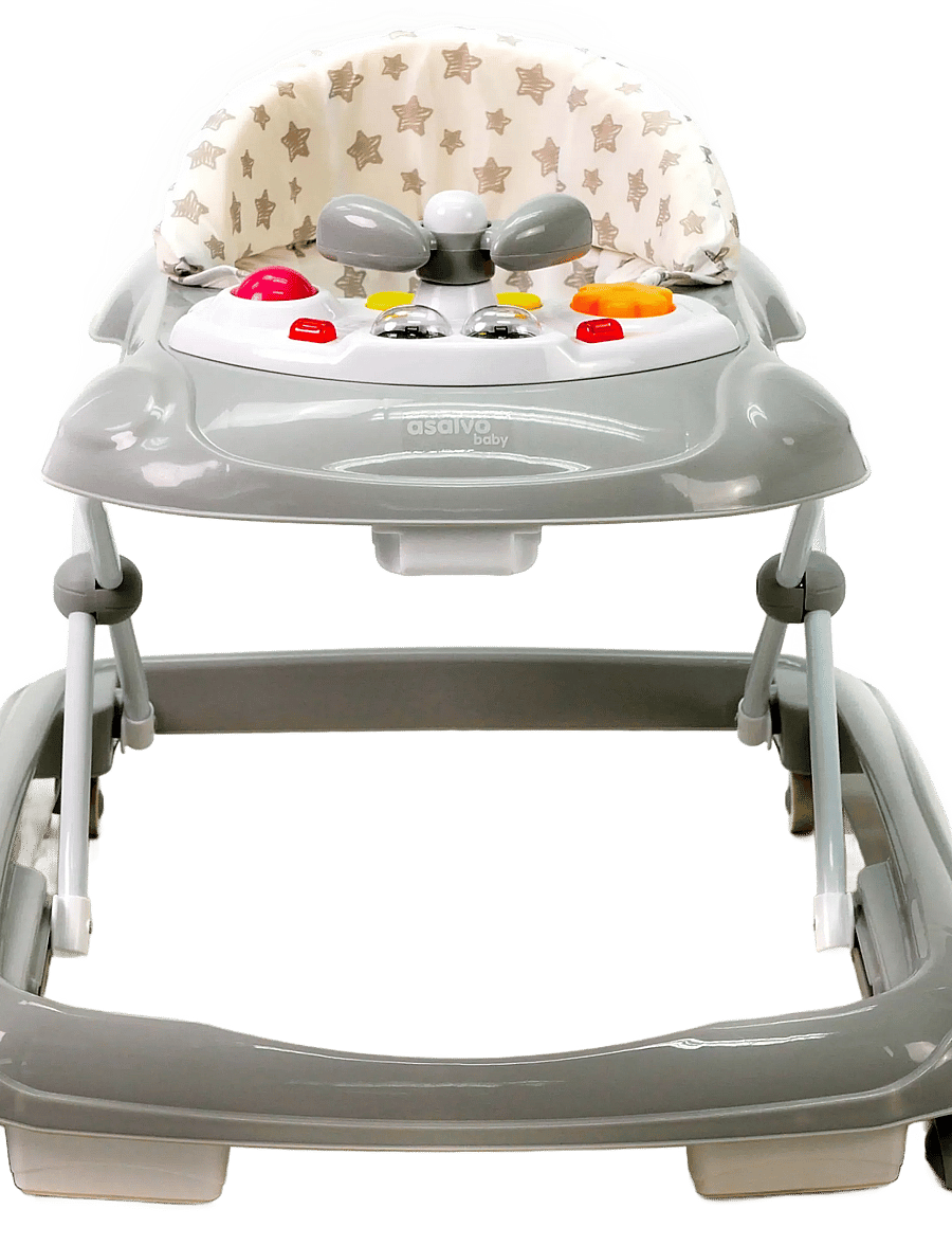 Asalvo - Asalvo Walking Chair Baby, Grey Stars - fødselsdagsgaver - grey - 1