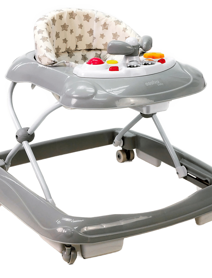 Asalvo - Asalvo Walking Chair Baby, Grey Stars - fødselsdagsgaver - grey - 3