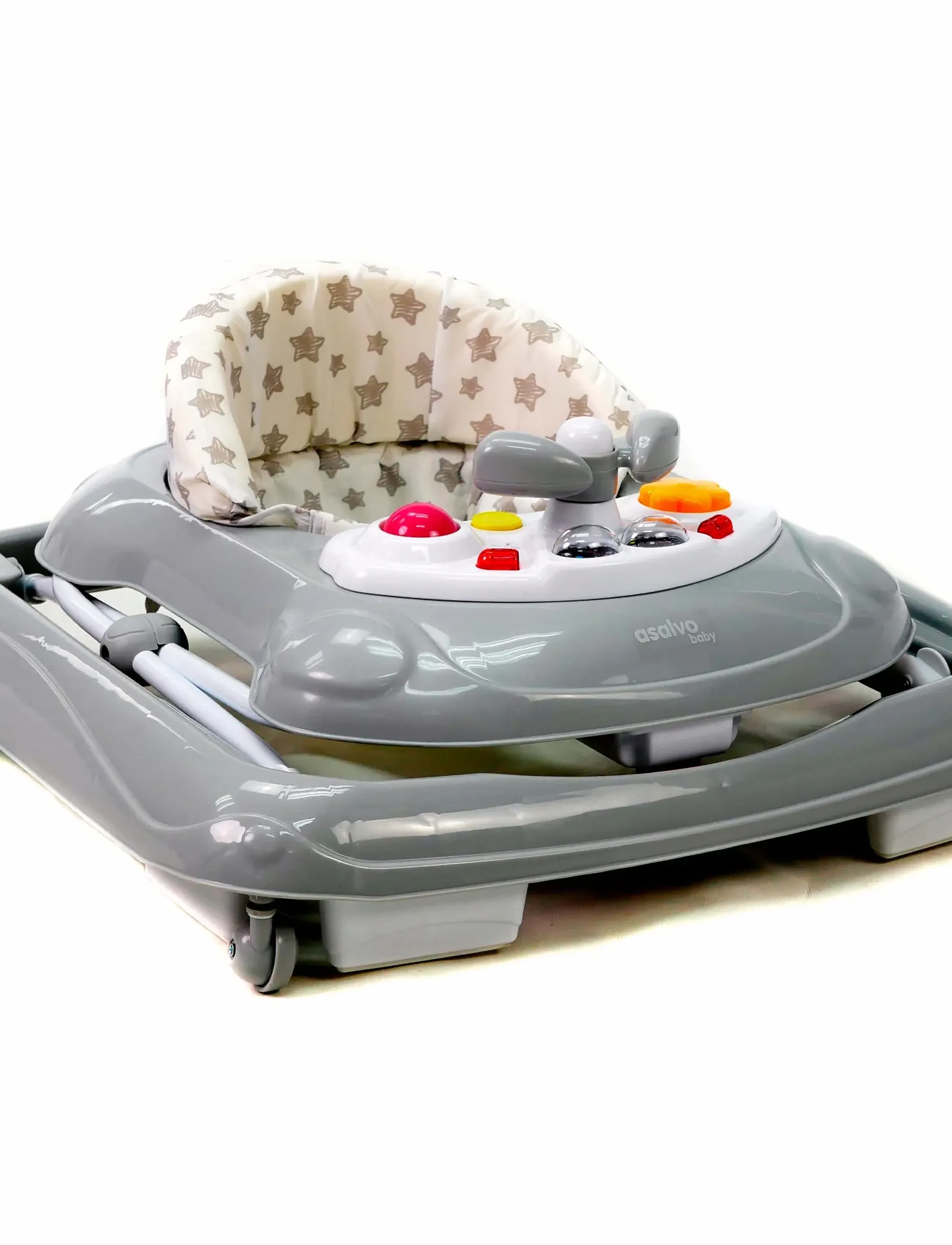 Asalvo - Asalvo Walking Chair Baby, Grey Stars - fødselsdagsgaver - grey - 4