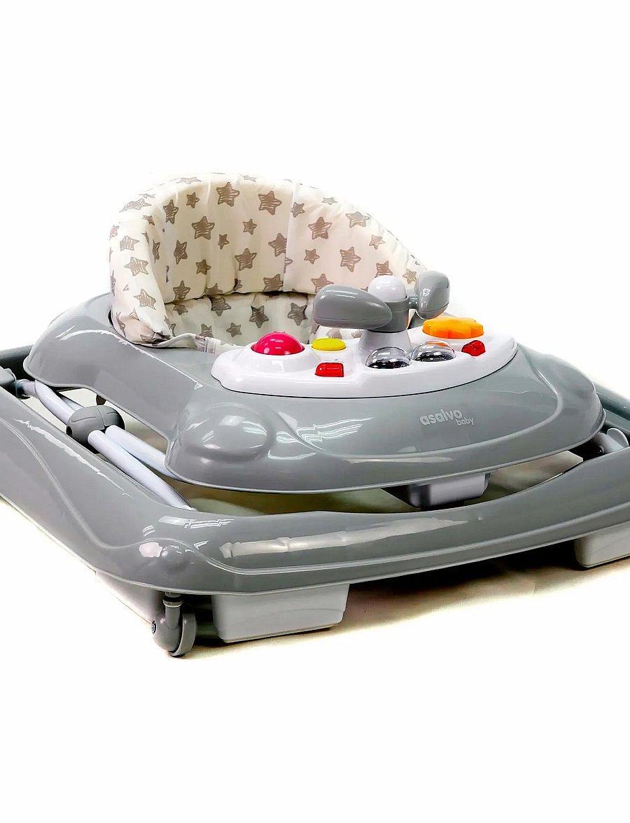 Asalvo - Asalvo Walking Chair Baby, Grey Stars - fødselsdagsgaver - grey - 4