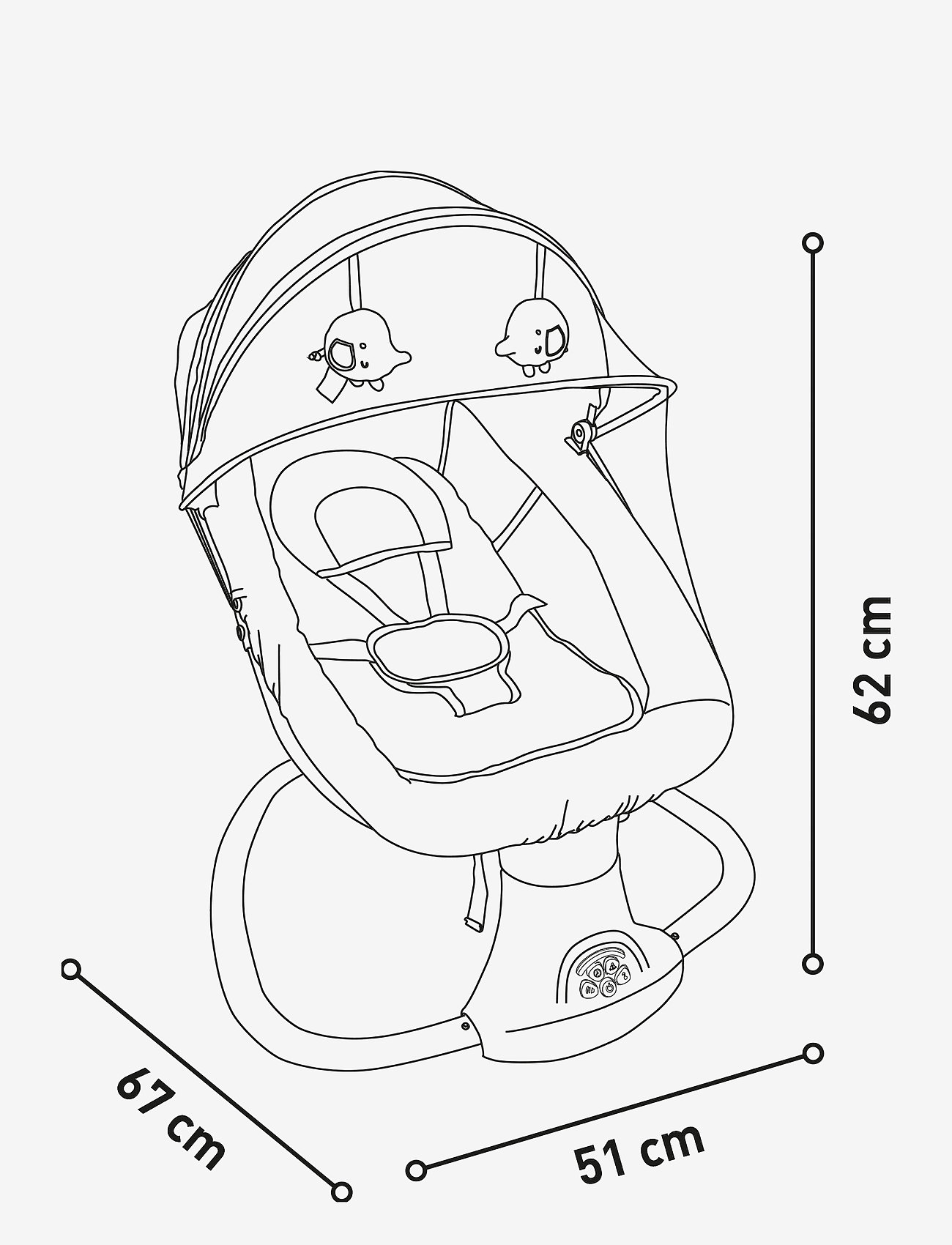 Asalvo - Asalvo bouncer Rocking Kahlo, Grey - baby bouncers & swings - grey - 5