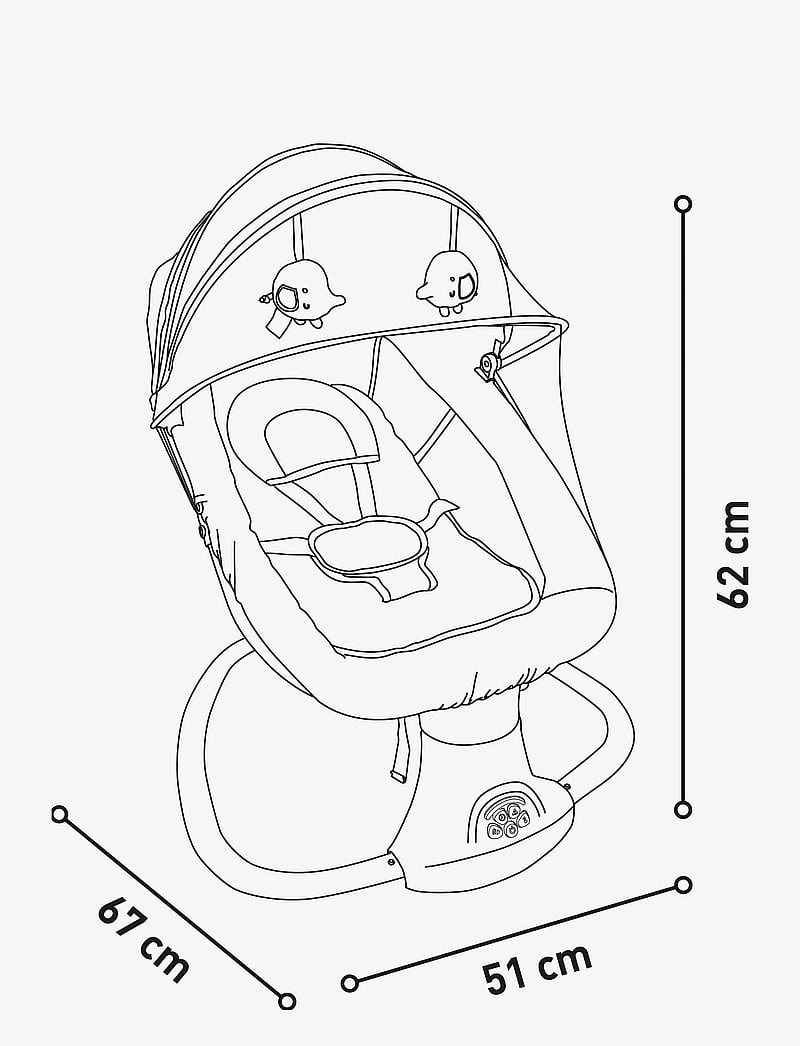 Asalvo - Asalvo bouncer Rocking Kahlo, Grey - baby bouncers & swings - grey - 5