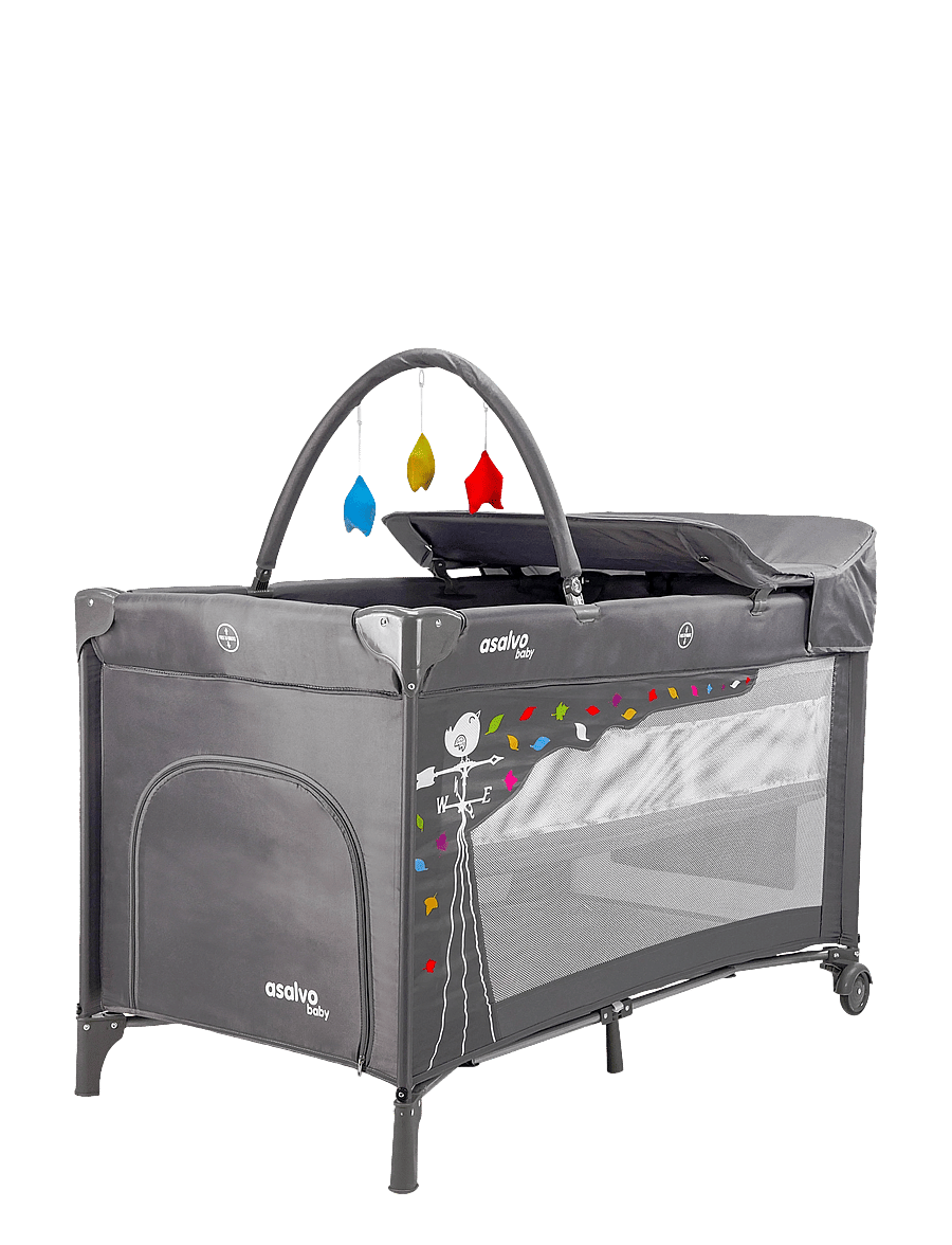 Asalvo - Asalvo TRAVEL COT COMPLET VELETA - grey - 0
