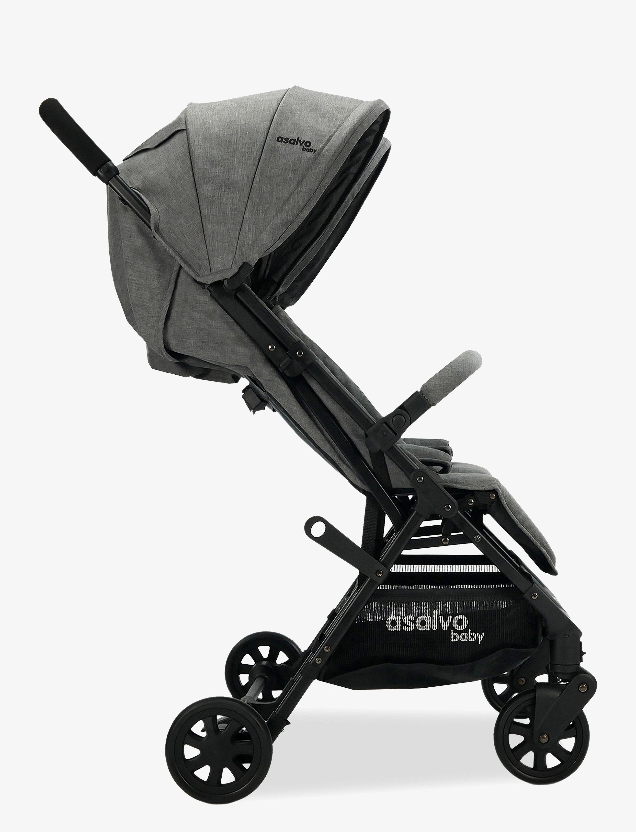 Asalvo - Asalvo Twin Stroller Henry, Grey - barnevogne - grey - 3