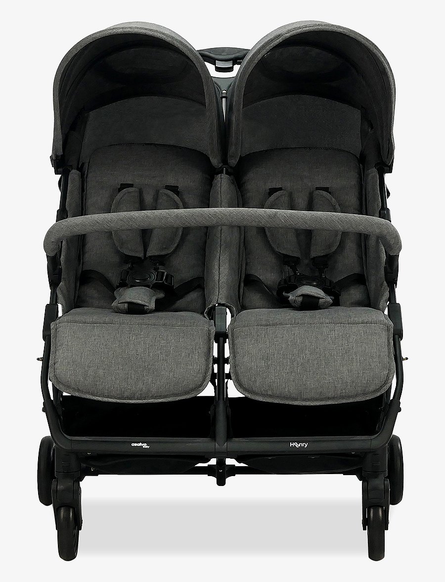 Asalvo - Asalvo Twin Stroller Henry, Grey - kinderwagen - grey - 4