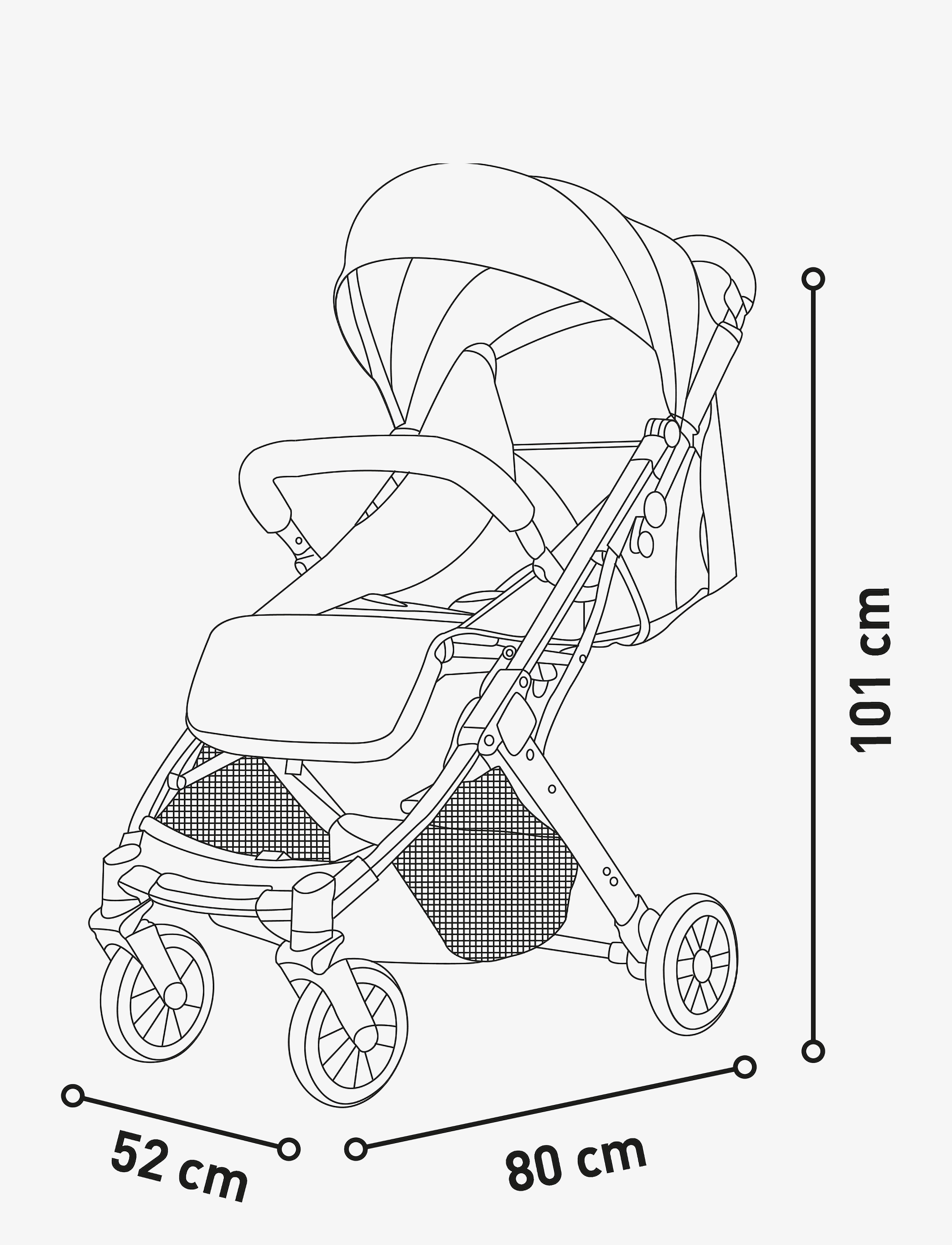 Asalvo - Asalvo Stroller Kubic, Pink - pink - 1