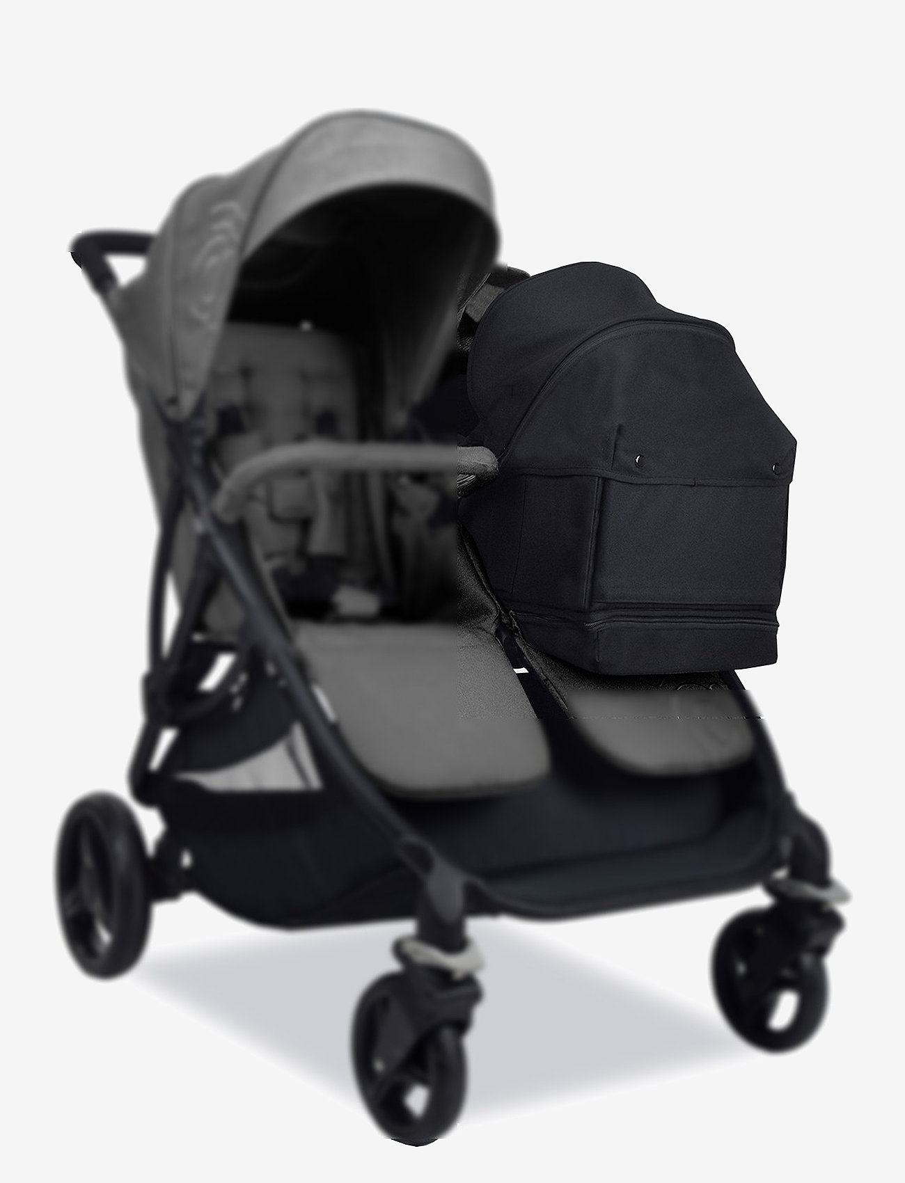 Asalvo - Asalvo Carrycot For Stroller Double Bro, Black - kinderwagen-accessoires - black - 0