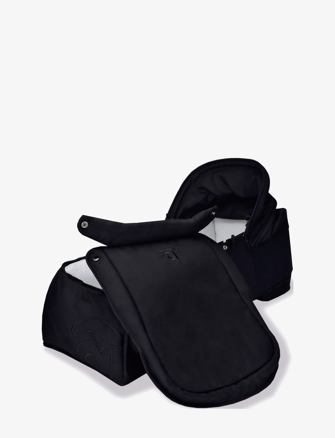 Asalvo - Asalvo Carrycot For Stroller Double Bro, Black - børn - black - 3