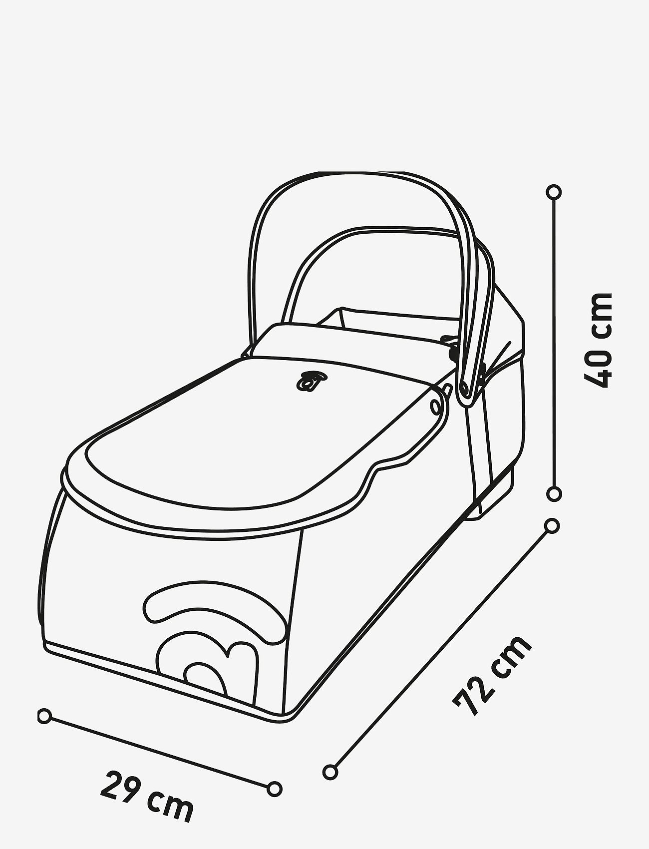 Asalvo - Asalvo Carrycot For Stroller Double Bro, Black - kinderwagen-accessoires - black - 4