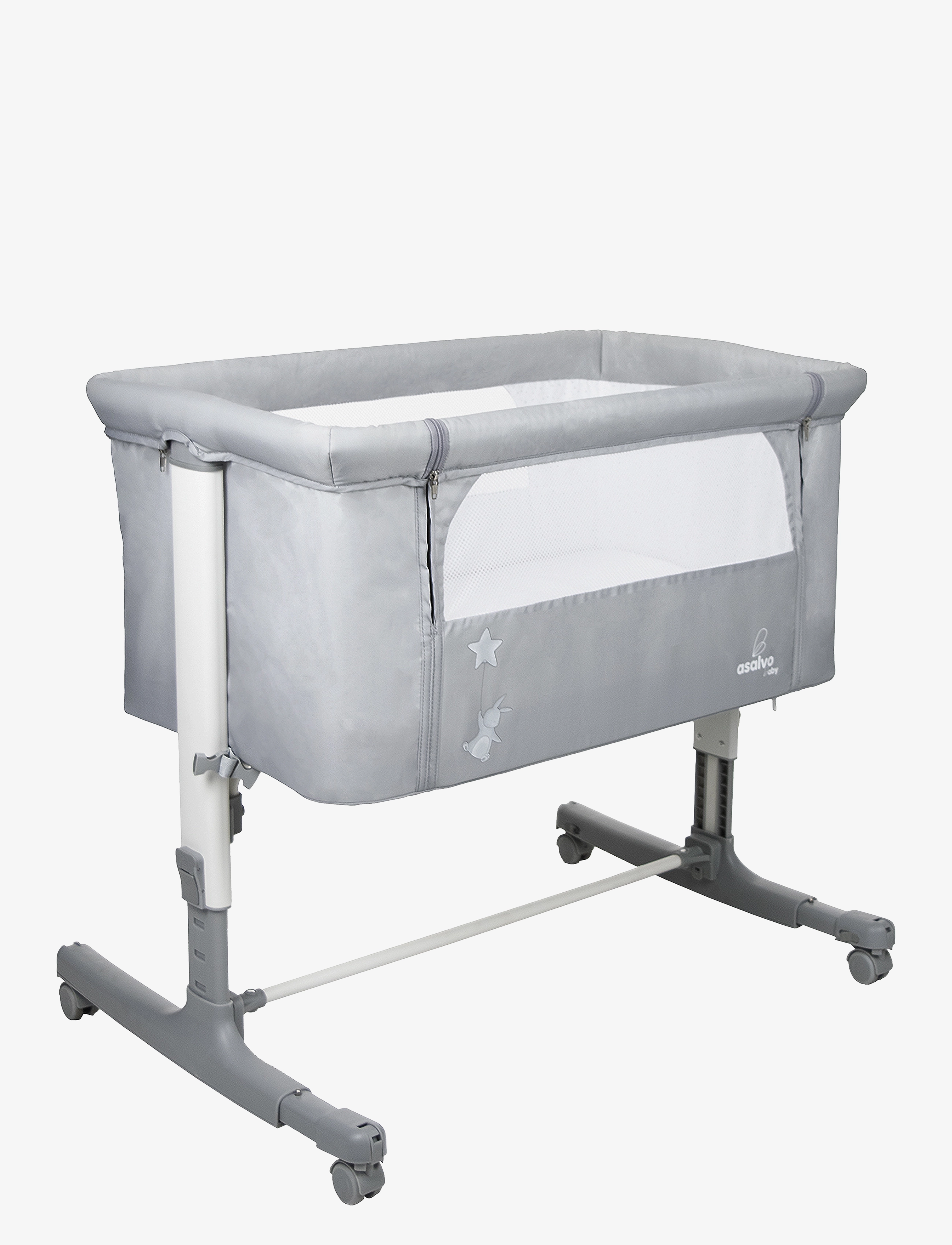 Asalvo Asalvo Bedside Crib Mini Calm, Grey - Asalvo - GREY / grey