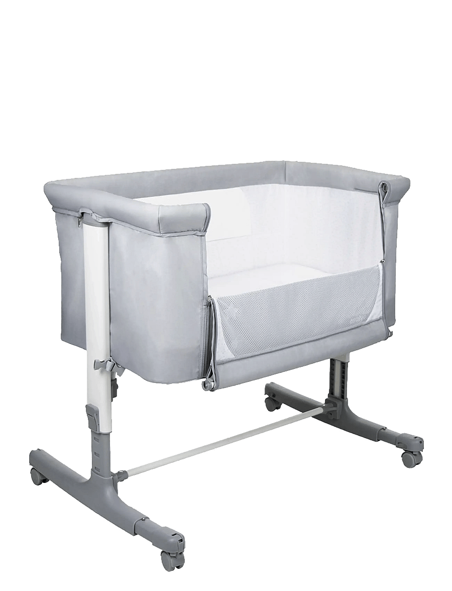 Asalvo - Asalvo Bedside Crib Mini Calm, Grey - kinder - grey - 1