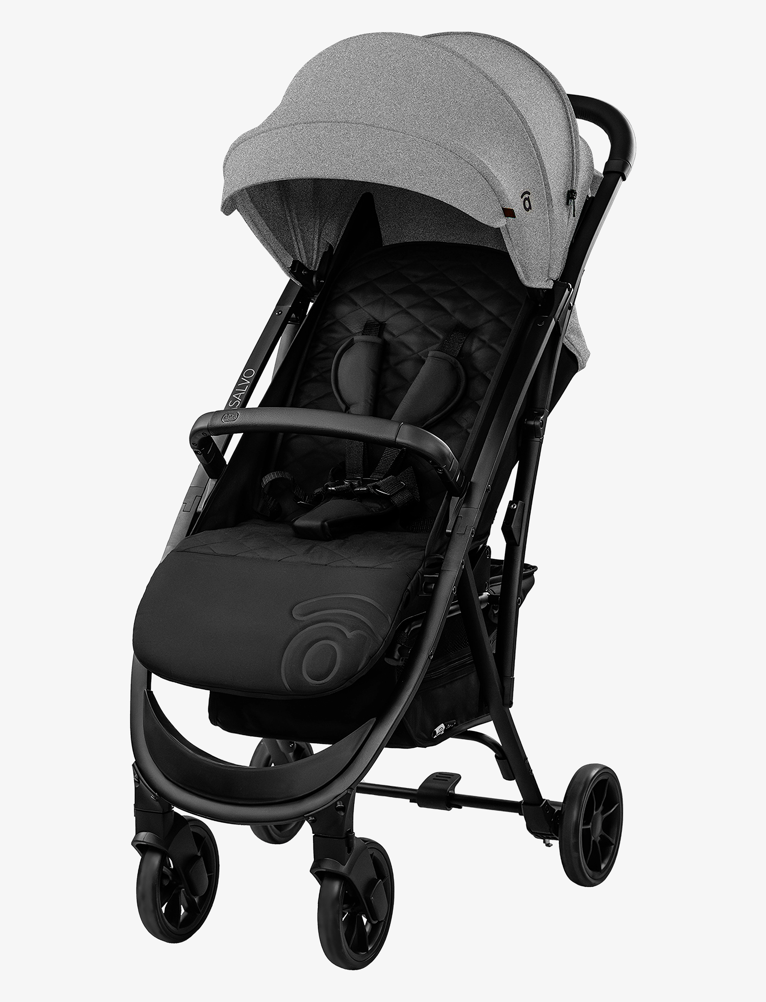 ASALVO Asalvo Pushchair Baumwolle 2, Grau Grau - 116X 50X 85 - Kinder