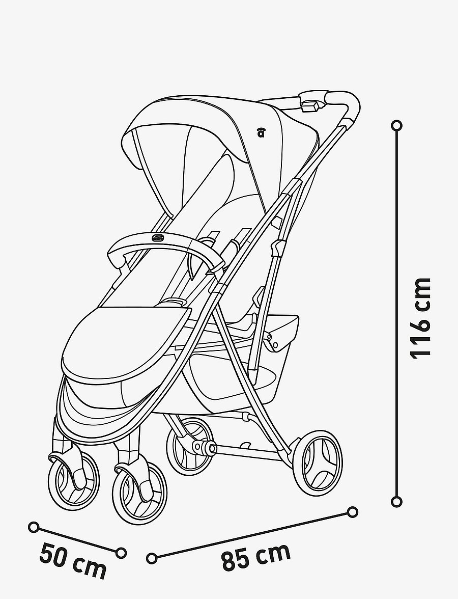 Asalvo - Asalvo Pushchair Cotton 2, Grey - kinderwagen - grey - 5