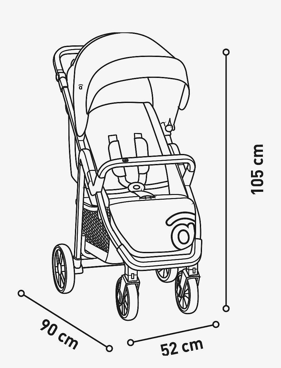 Asalvo - Asalvo Pushchair Ness 2 - kinderwagen - grey - 3