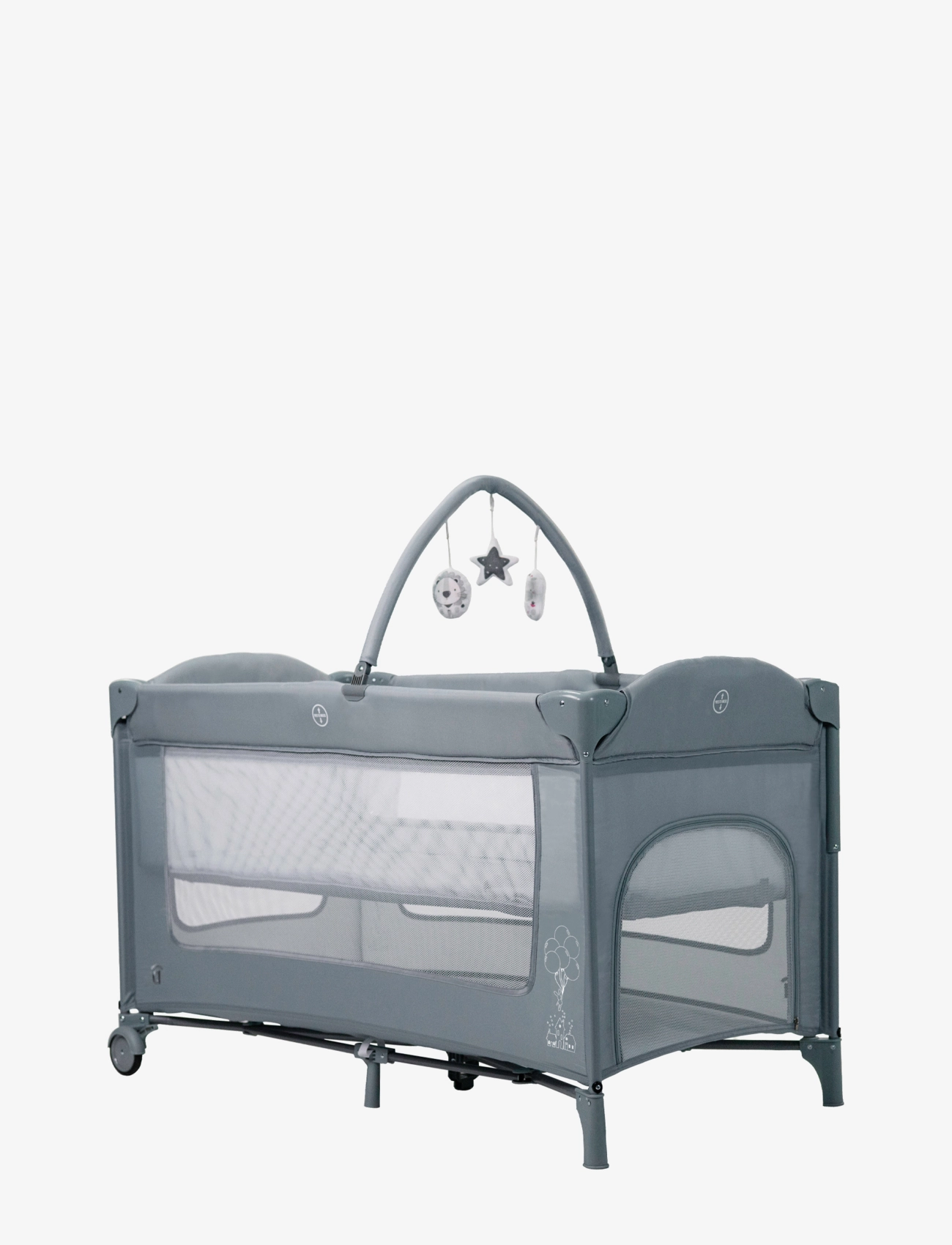 ASALVO Asalvo Travel Cot Together/Bedside Crib Grau - 126X 71X 80 - Kinder