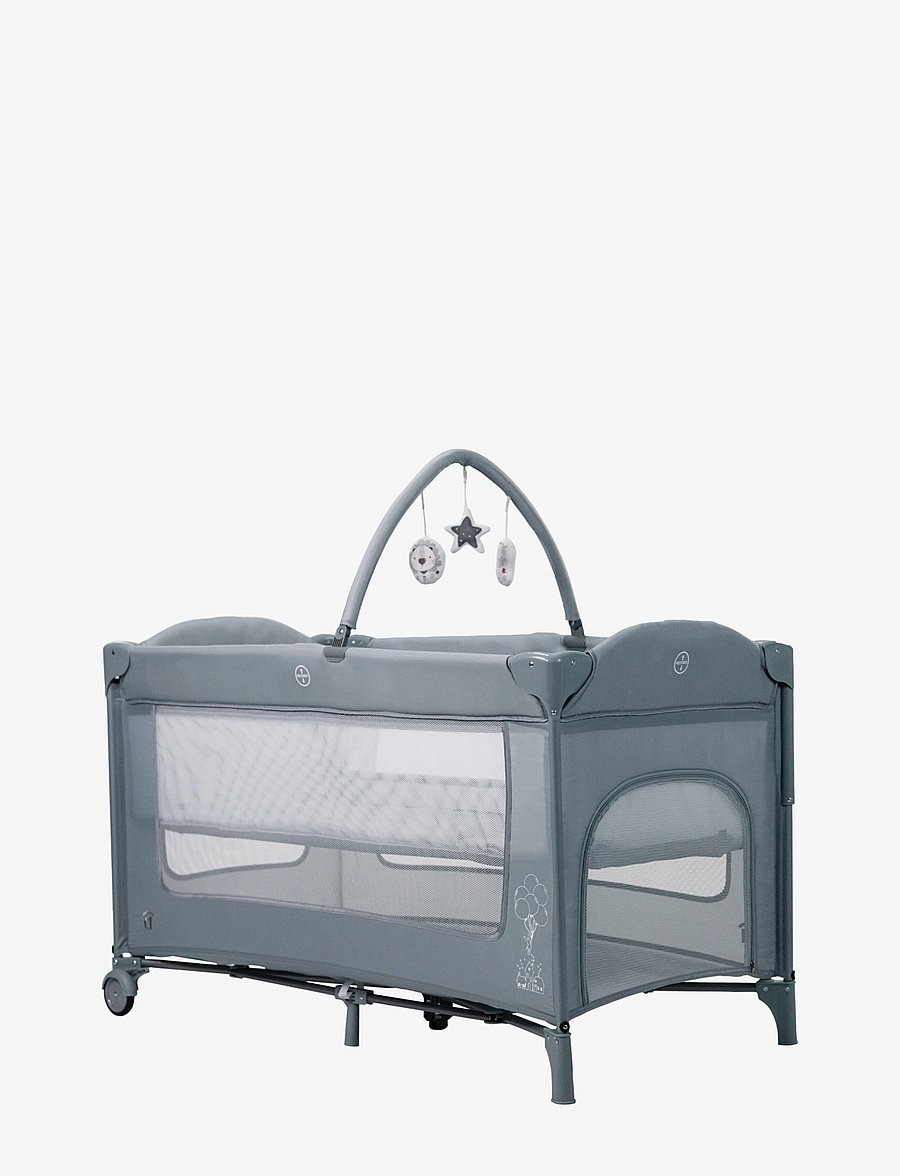 Asalvo - Asalvo Travel Cot together/Bedside Crib - lapsed - grey - 0
