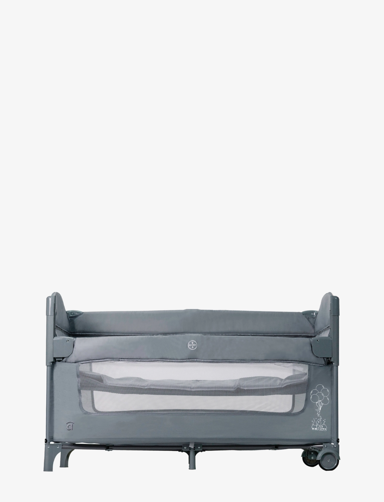 Asalvo - Asalvo Travel Cot together/Bedside Crib - kids - grey - 1