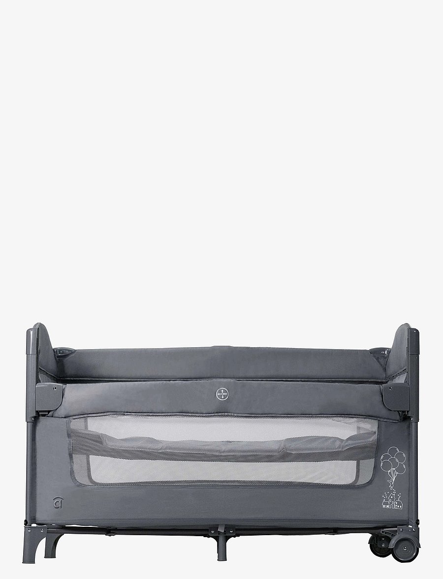 Asalvo - Asalvo Travel Cot together/Bedside Crib - lapsed - grey - 5