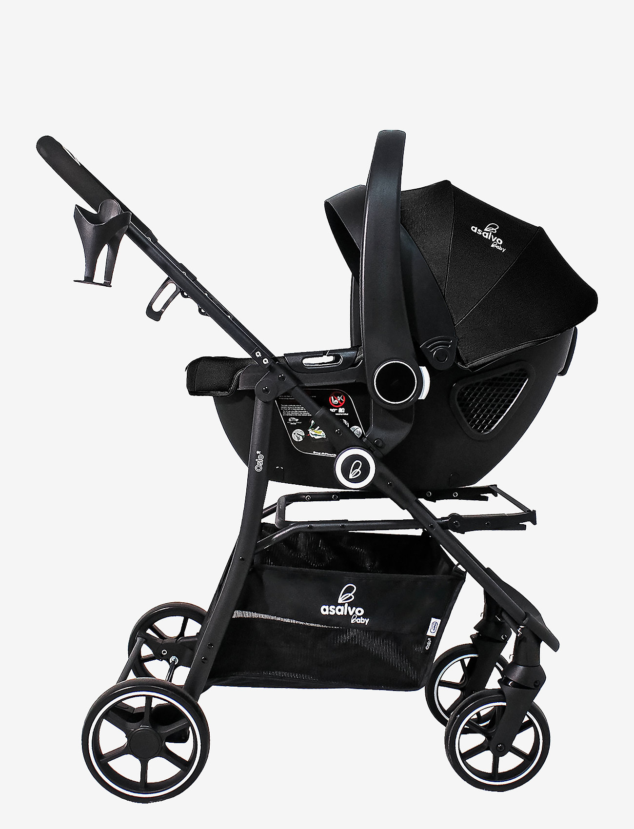 Asalvo - Asalvo Travel system Oslo 2, Black - barnevogne - black - 2