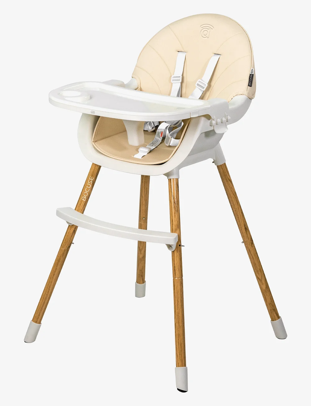 Asalvo - Asalvo High Chair 2 In 1, Bocuse - hochstühle - white - nature - 0