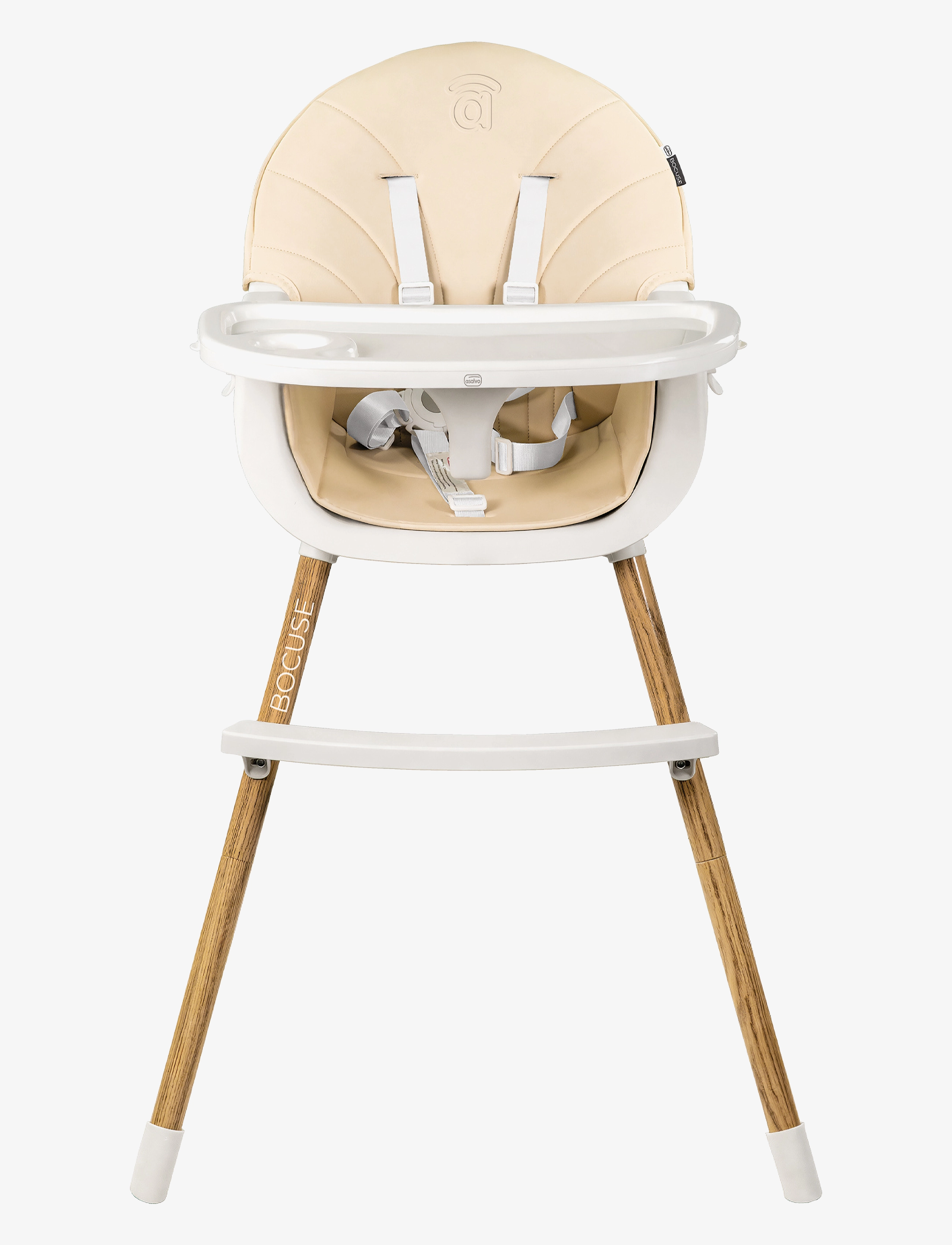 Asalvo - Asalvo High Chair 2 In 1, Bocuse - møbler - white - nature - 1
