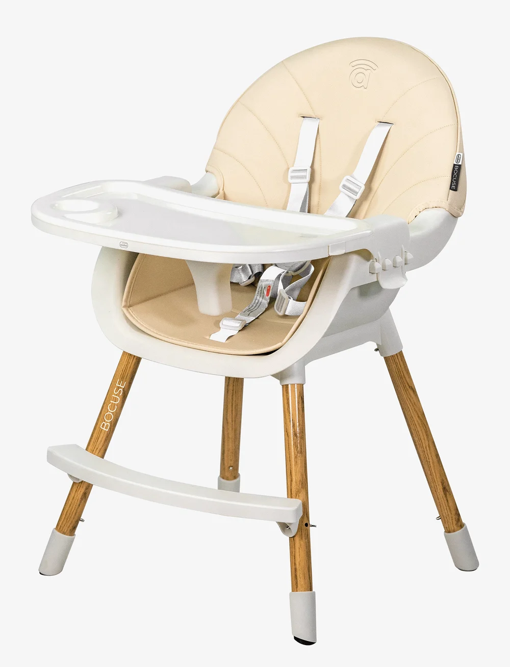 Asalvo - Asalvo High Chair 2 In 1, Bocuse - hochstühle - white - nature - 2