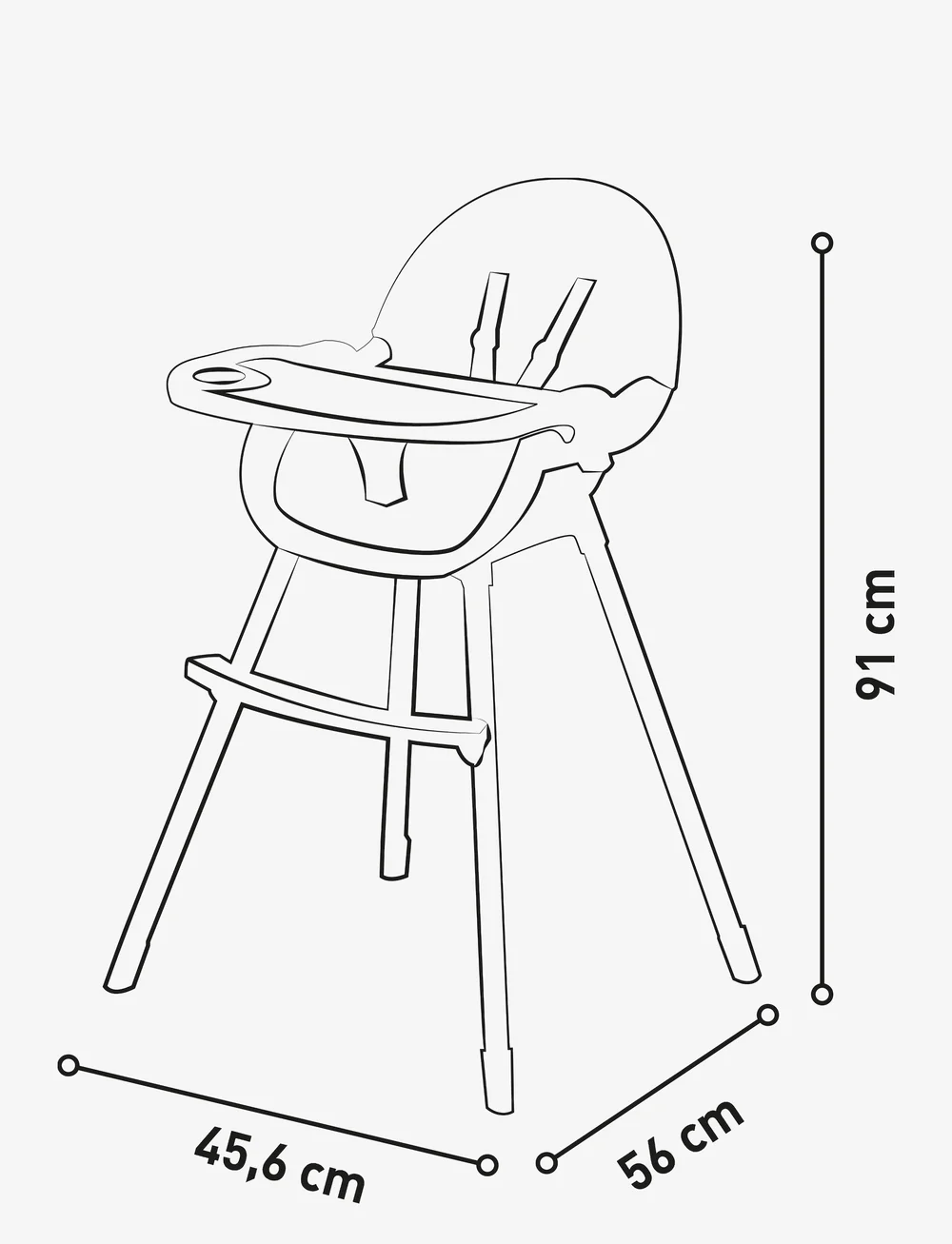 Asalvo - Asalvo High Chair 2 In 1, Bocuse - hochstühle - white - nature - 3