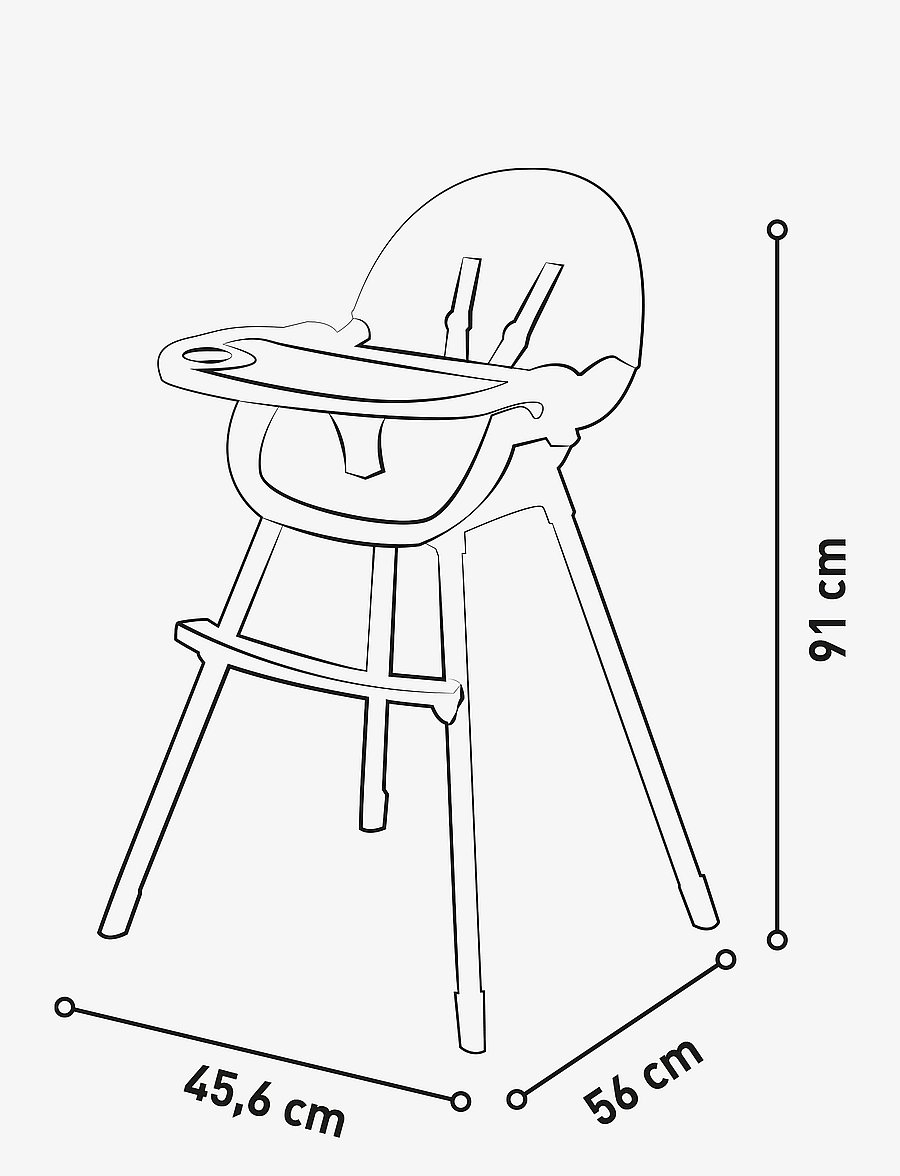 Asalvo - Asalvo High Chair 2 In 1, Bocuse - mööbel - white - nature - 3
