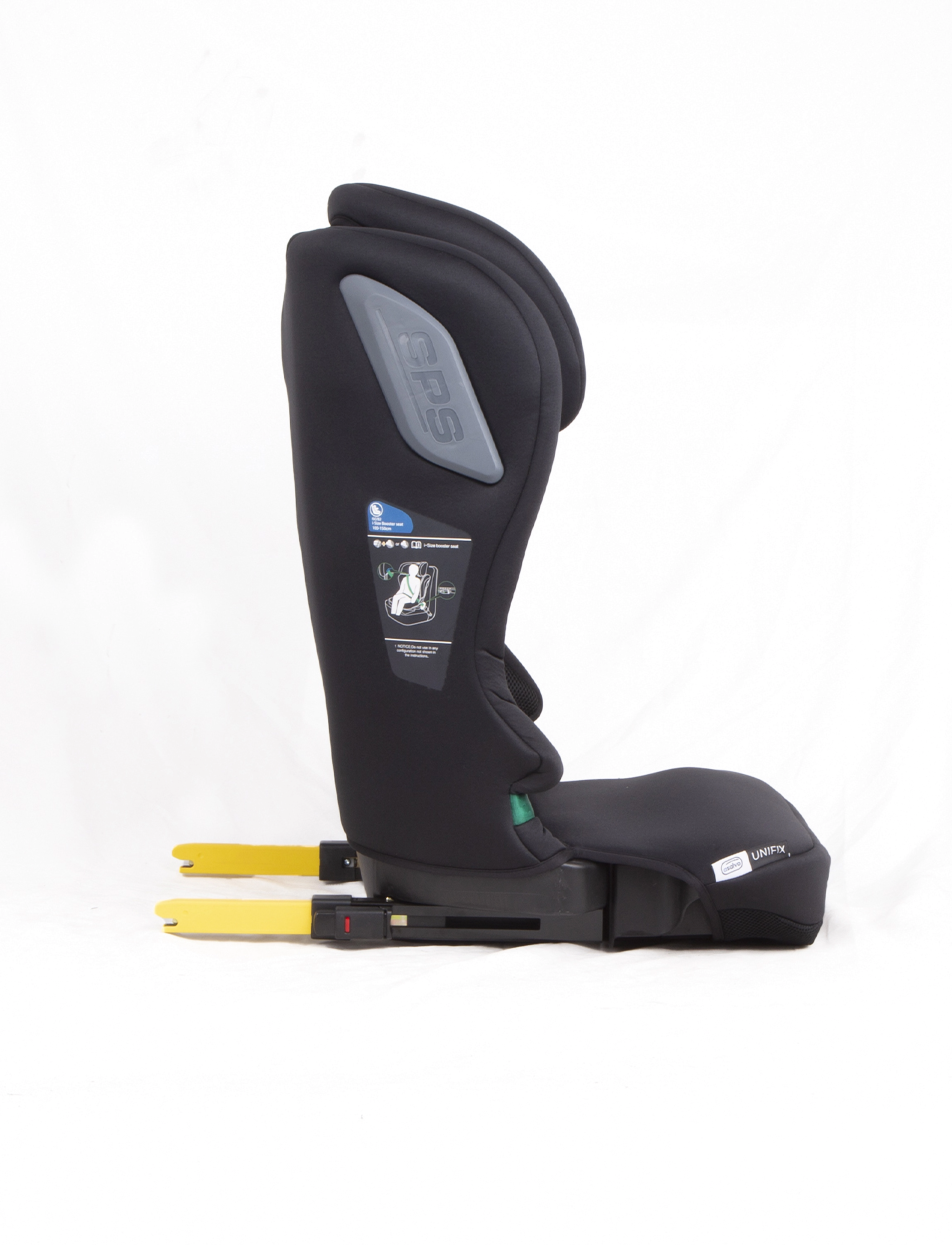 Asalvo - Asalvo Car seat I-size 100-150 cm, Unifix/Black - black - 4