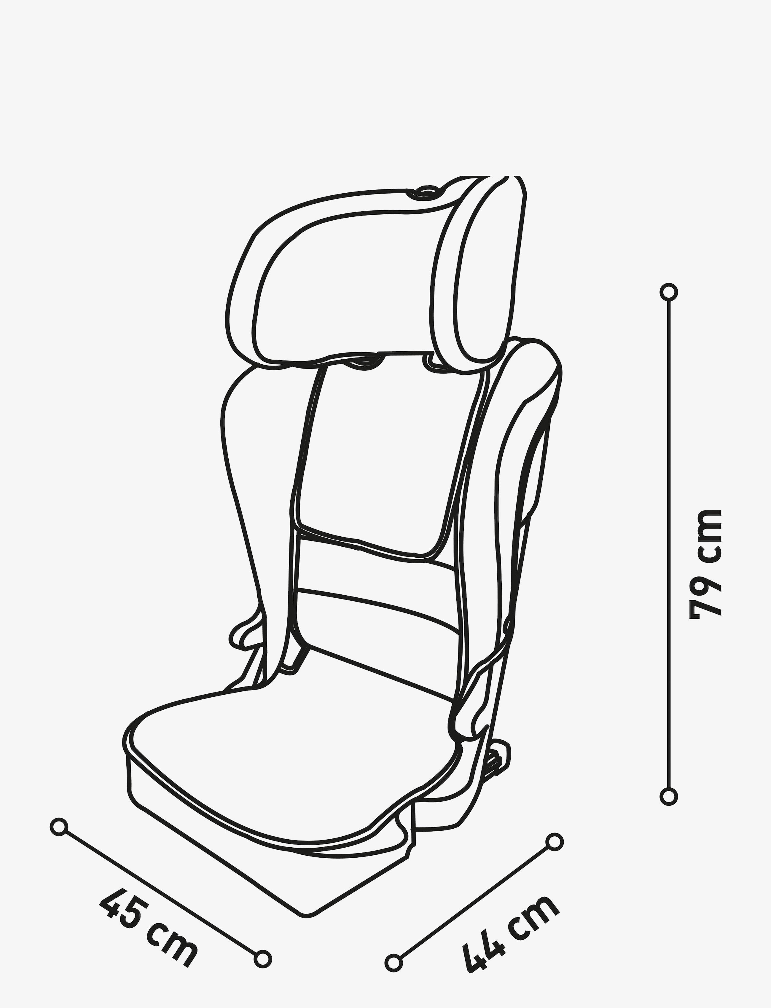 Asalvo - Asalvo Car seat I-size 100-150 cm, Unifix/Black - black - 2