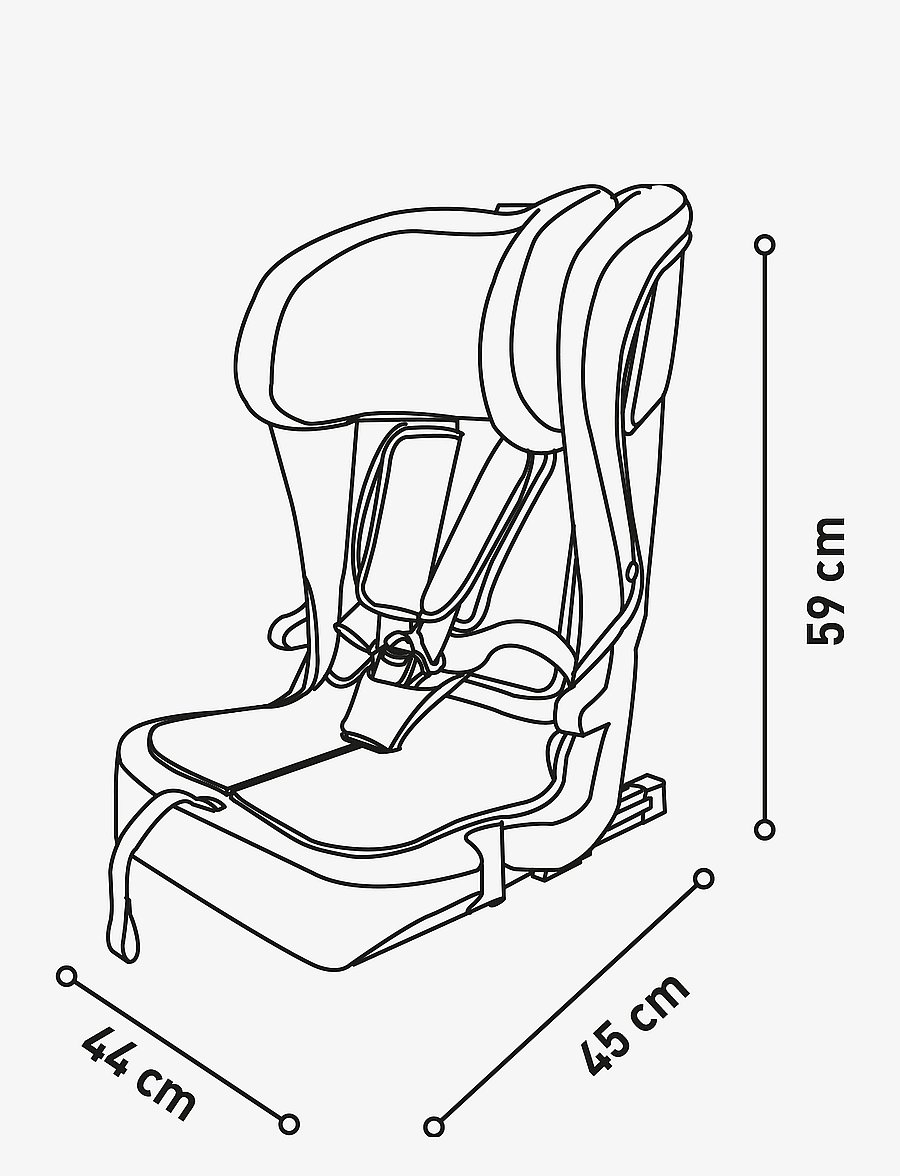 Asalvo - Asalvo Car Seat I Size 76 - 150 cm, Profix/Grey - kinder - grey - 1