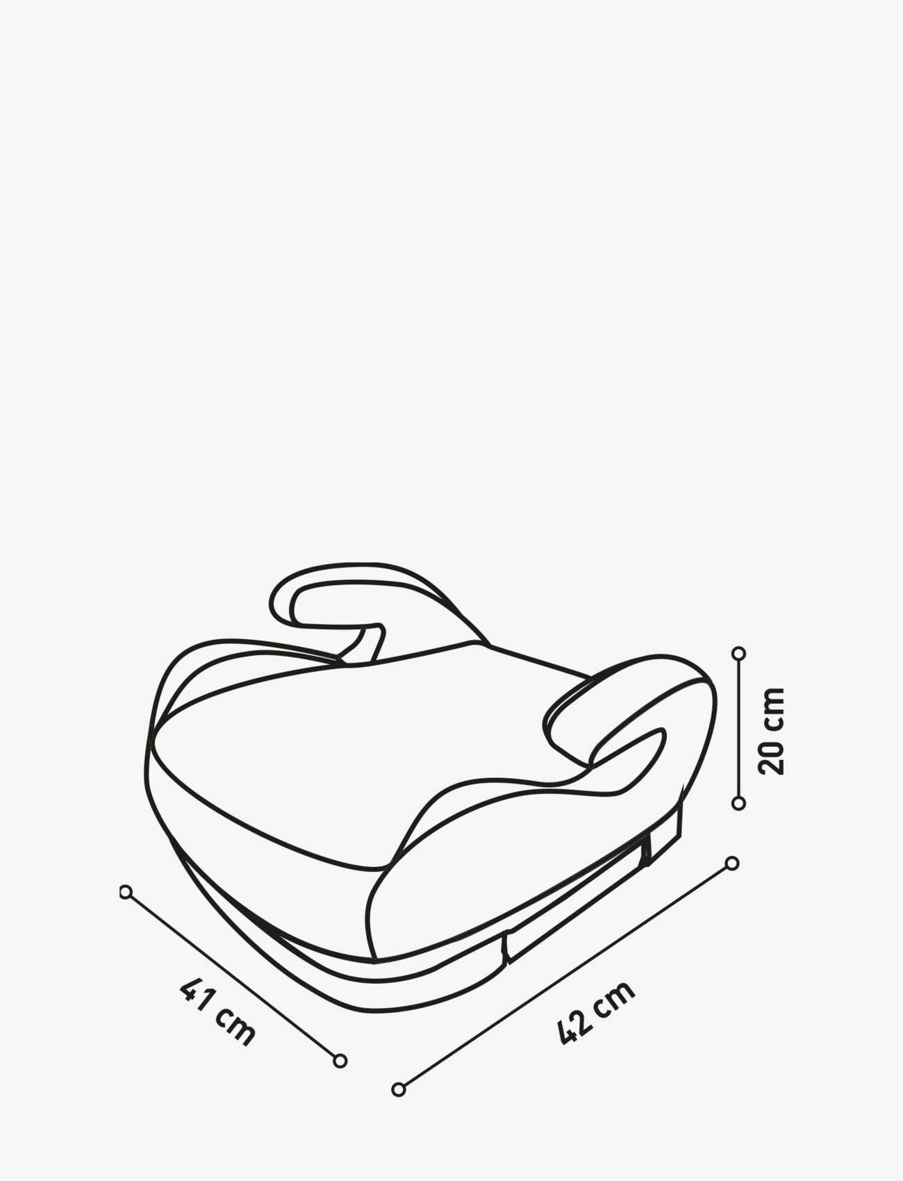 Asalvo - Asalvo Booster Cushion I-size 125-150 cm Pamy, Grey - die niedrigsten preise - grey - 1