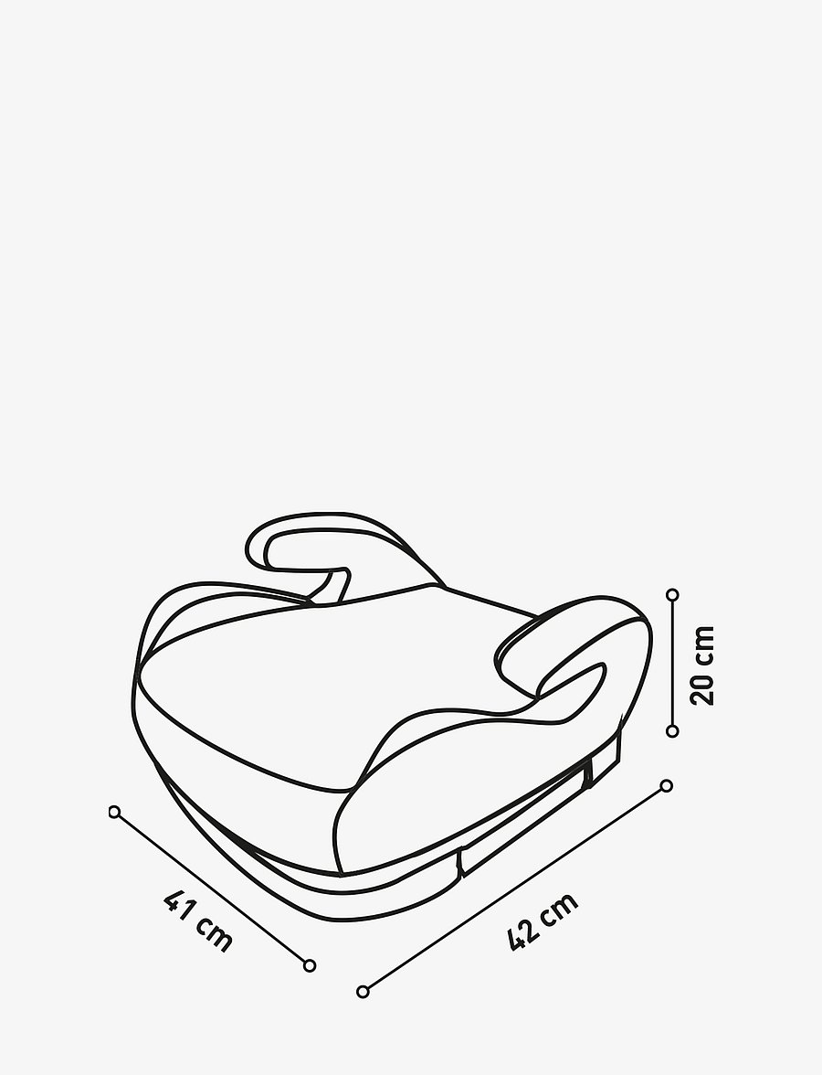 Asalvo - Asalvo Booster Cushion I-size 125-150 cm Pamy, Grey - die niedrigsten preise - grey - 1
