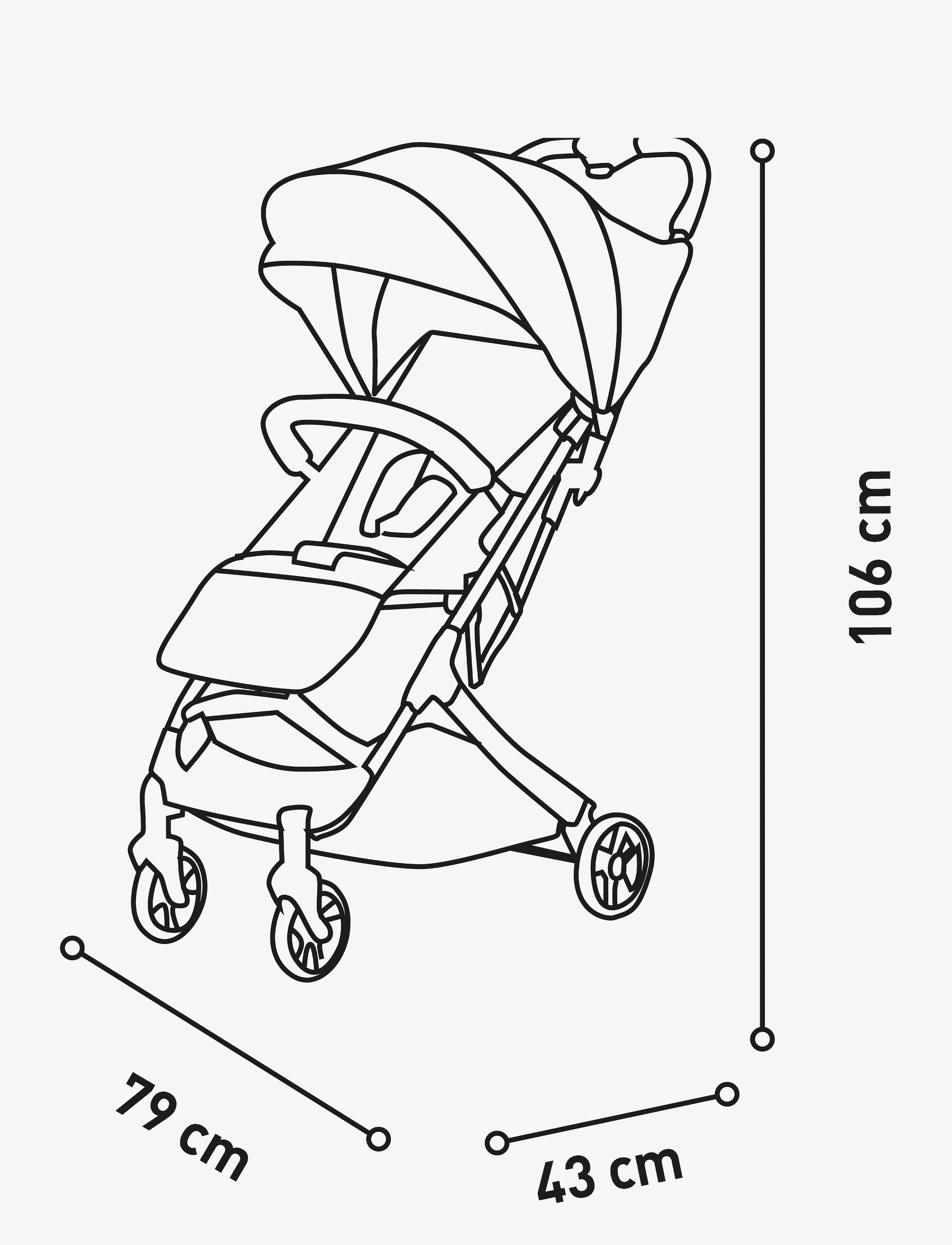 Asalvo - Asalvo Pushchair Amsterdam, Black - barnevogne - black - 3