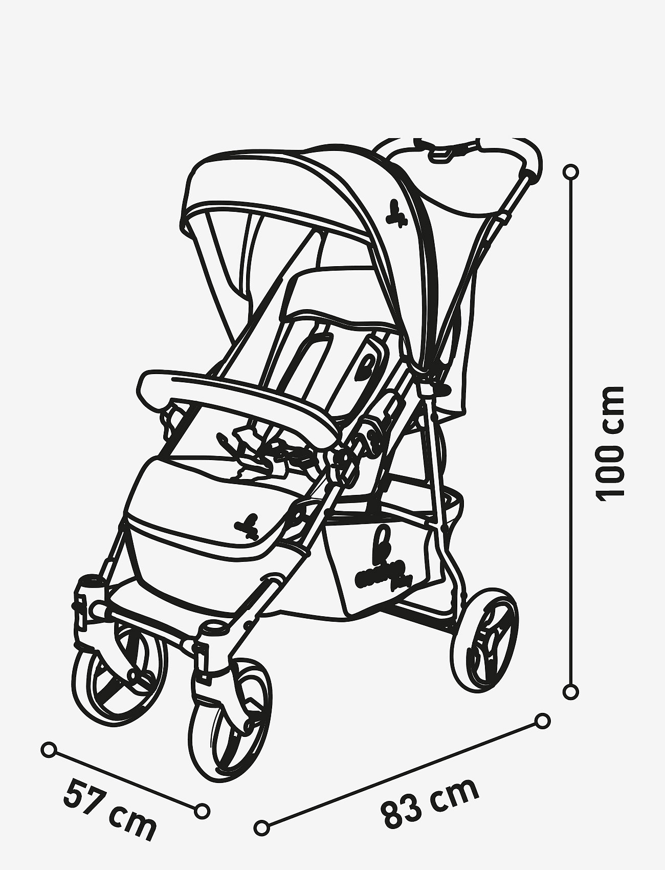 Asalvo - Asalvo Pushchair Picky - barnevogne - black - anthracite - 3